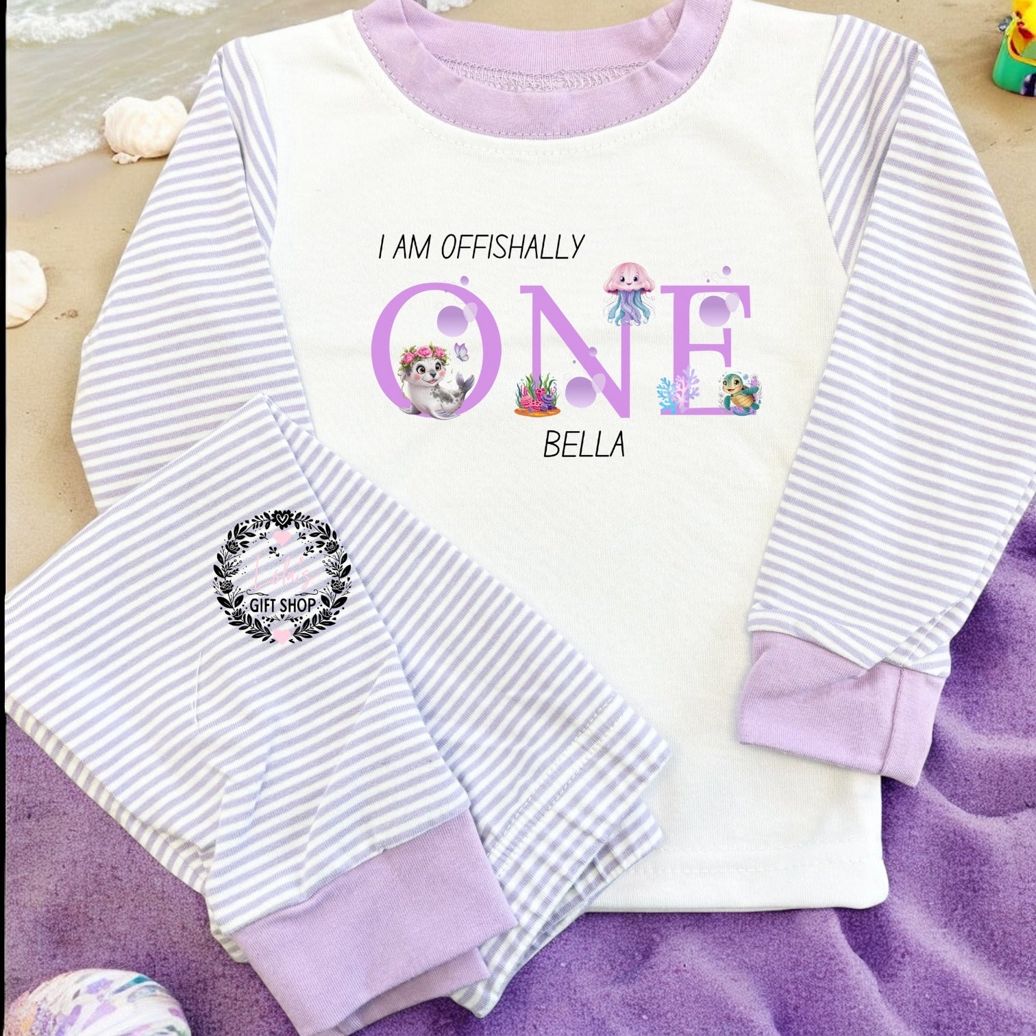 Purple offishally personalised pyjamas