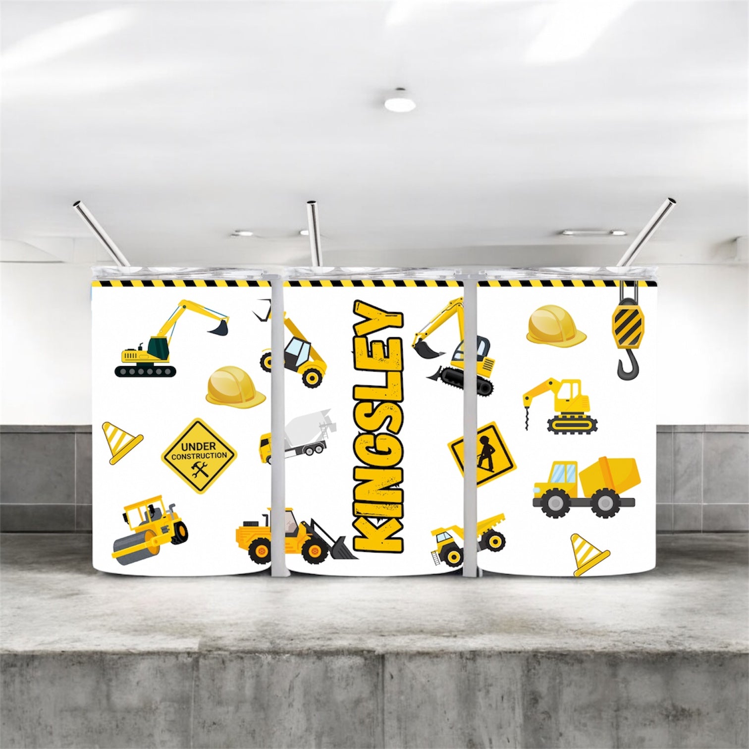 Construction personalised tumbler