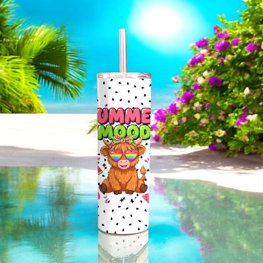 Watermelon highland cow 20oz tumbler