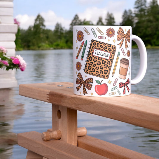Leopard teacher print 11oz mug