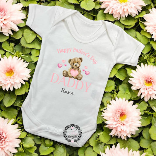 Personalised happy Father’s Day vest/bodysuit baby