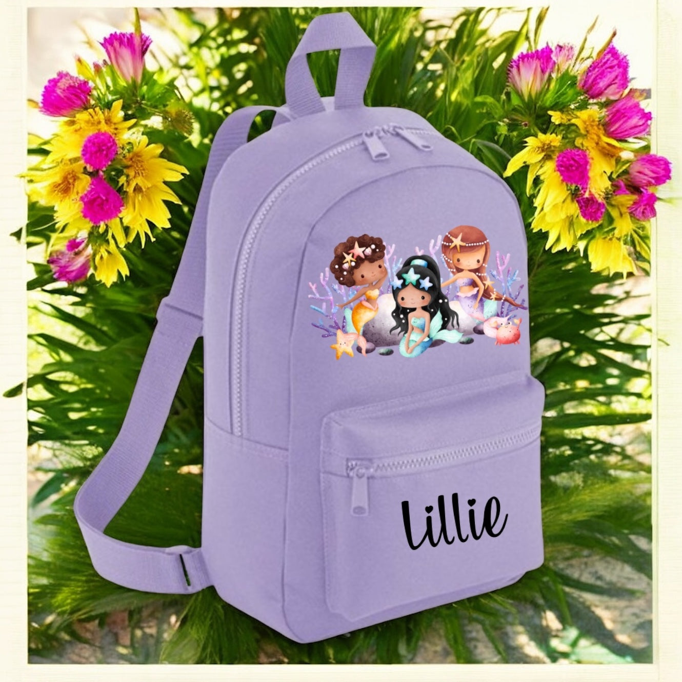 Personalised mermaid backpack