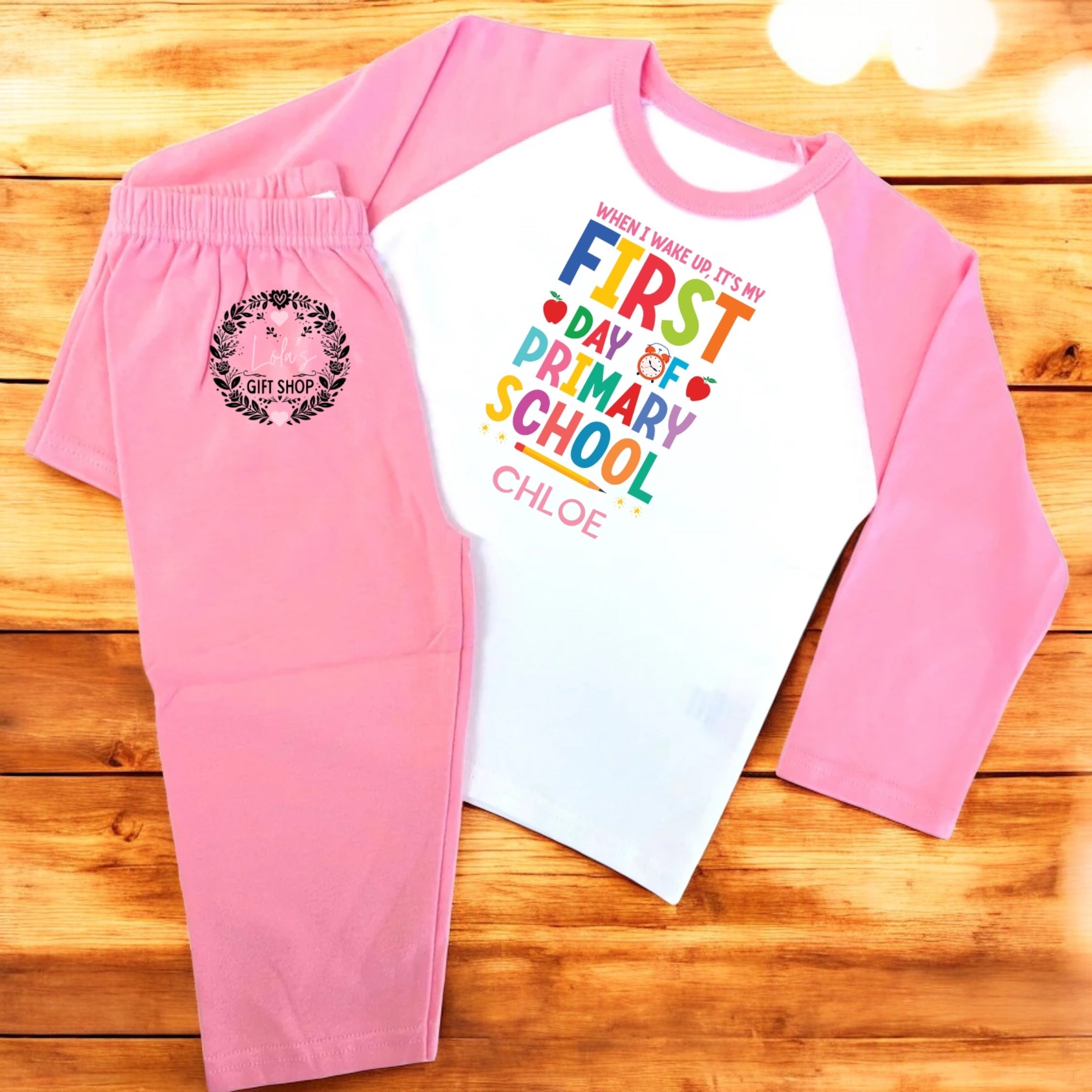 When I wake I start school/nursery colour full pyjamas