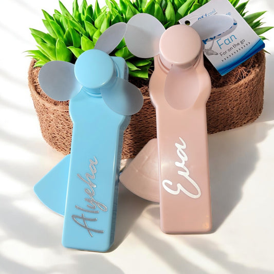 Personalised pocket fan (no batteries required)