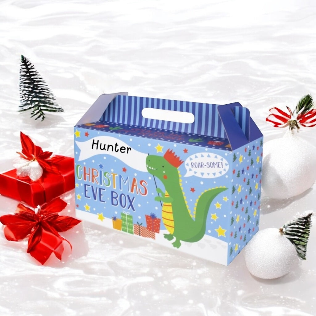 Dino/unicorn Christmas Eve giftbox
