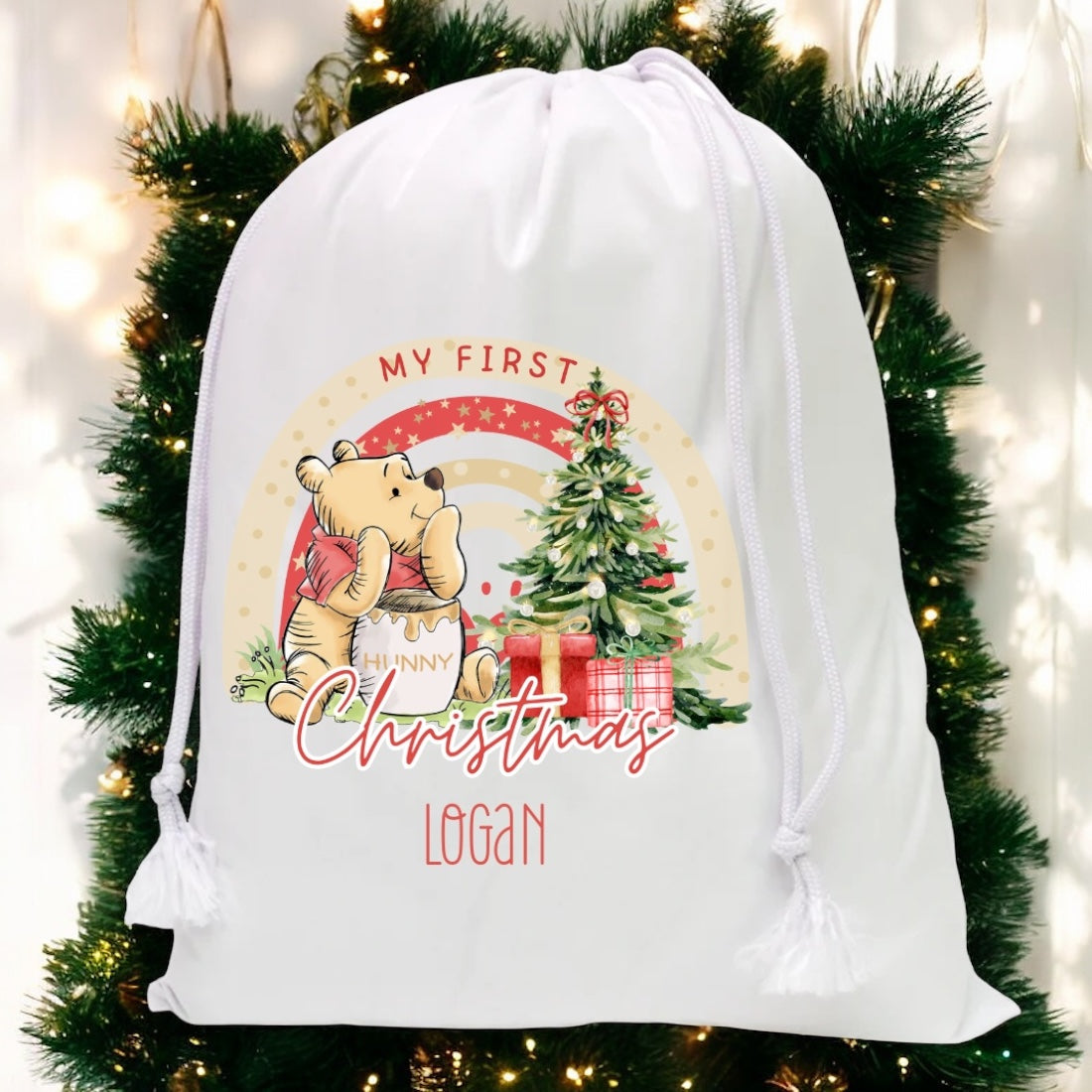 My first Christmas drawstring sack