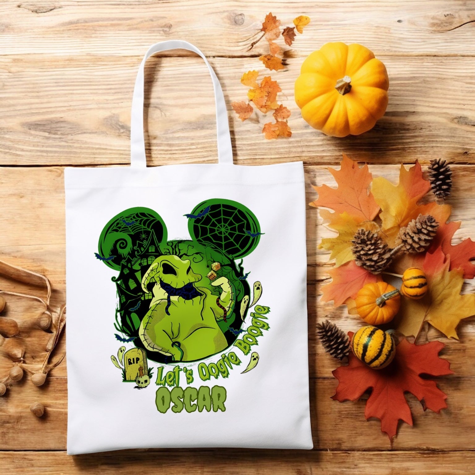 Oogie boogie tote bag