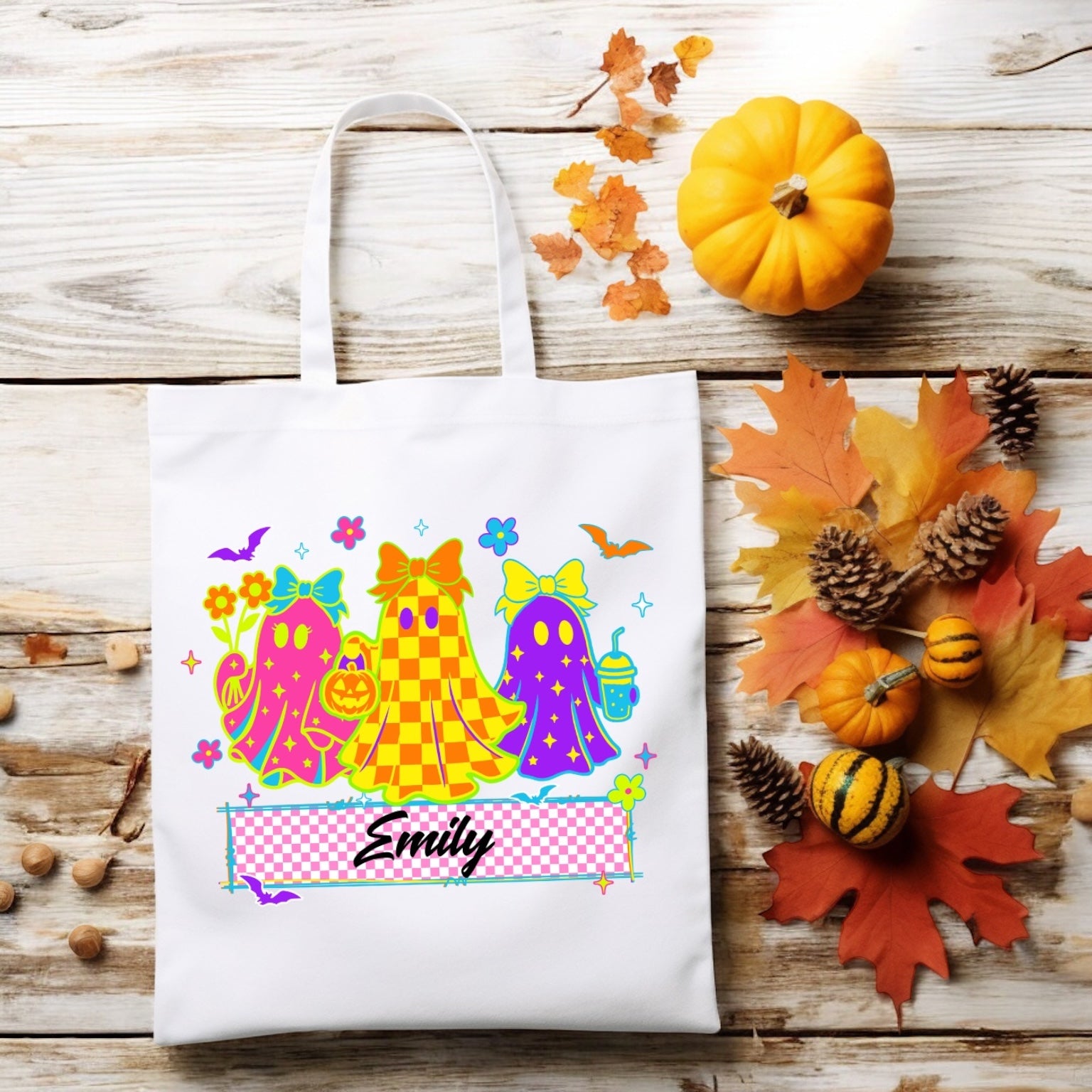 boojee and bright ghost tote bag
