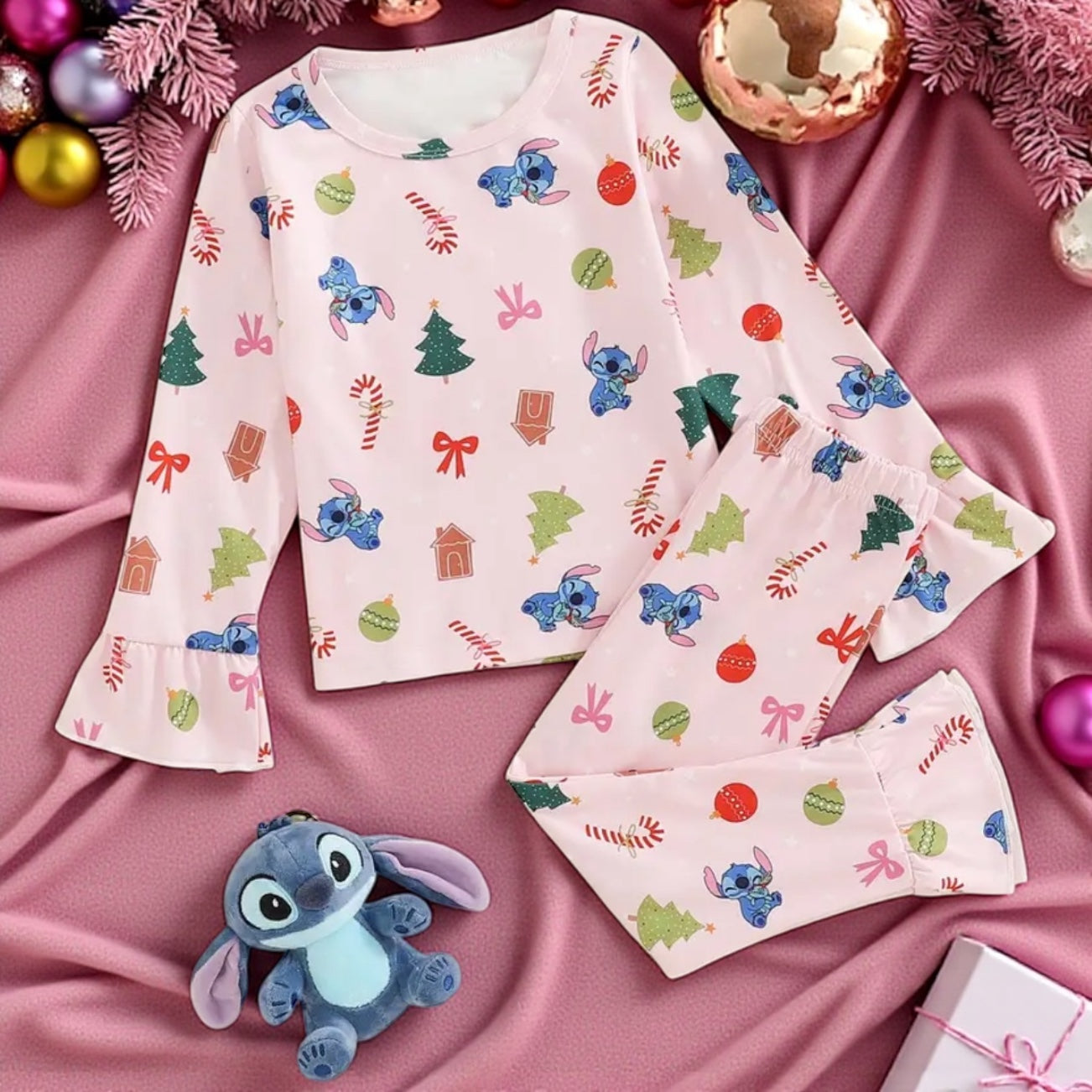 Blue Alien Christmas pjs