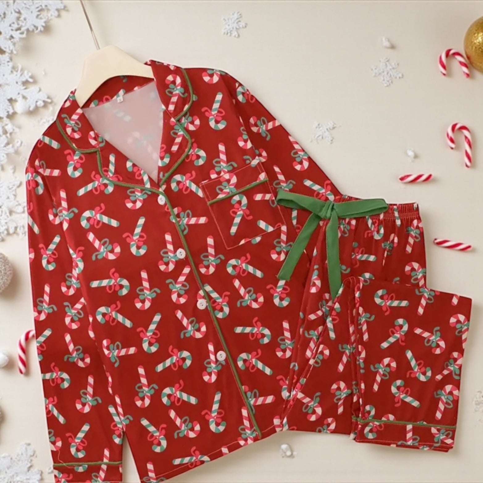Women’s candy cane pyjamas