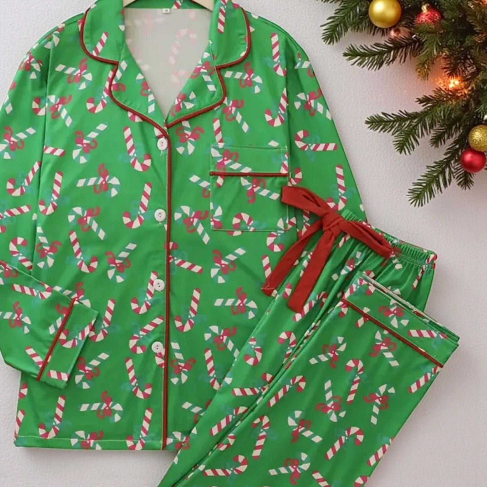 Women’s candy cane pyjamas