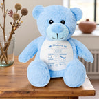 Personalised Birth stats mumbles bear mini plushie (Copy)