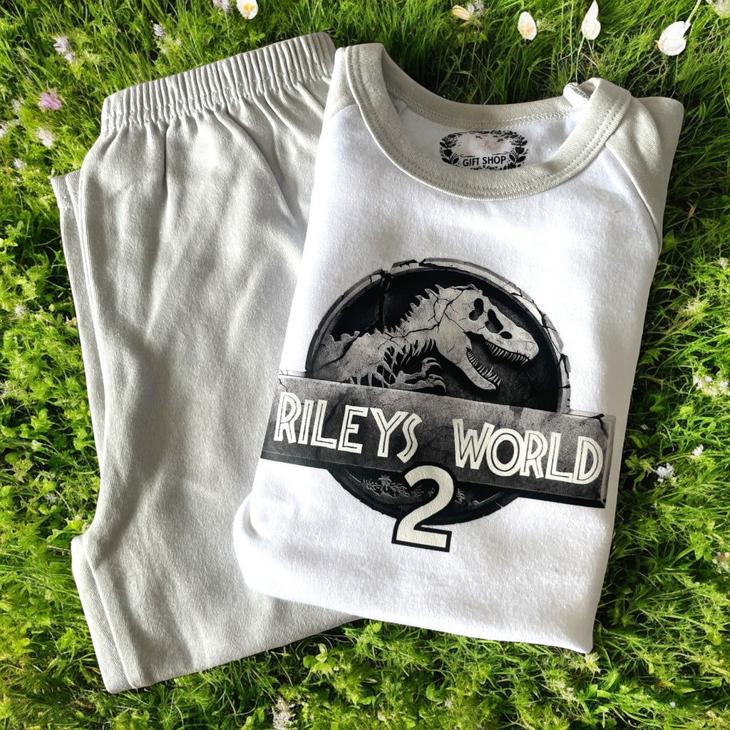 Dinosaur personalised world pyjamas