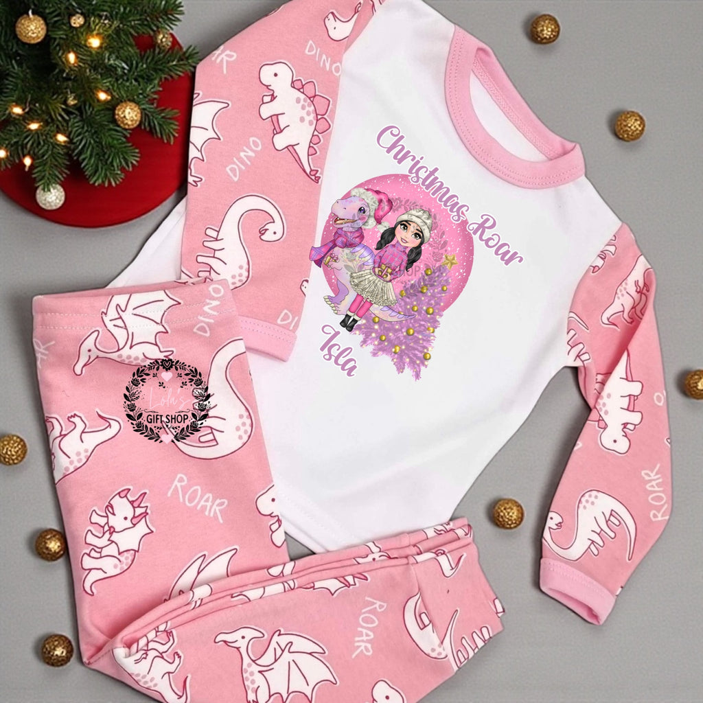 Personalised Christmas roar pyjamas
