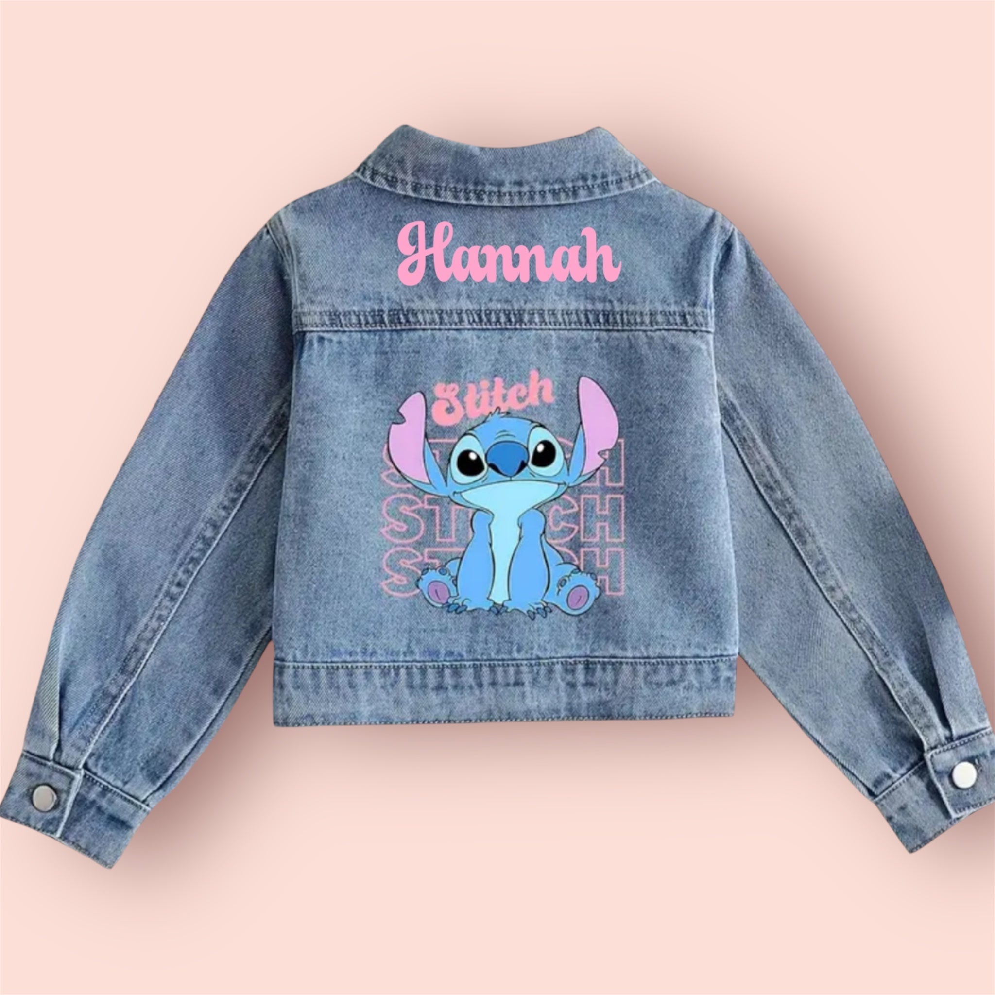 Blue alien denim jacket personalised