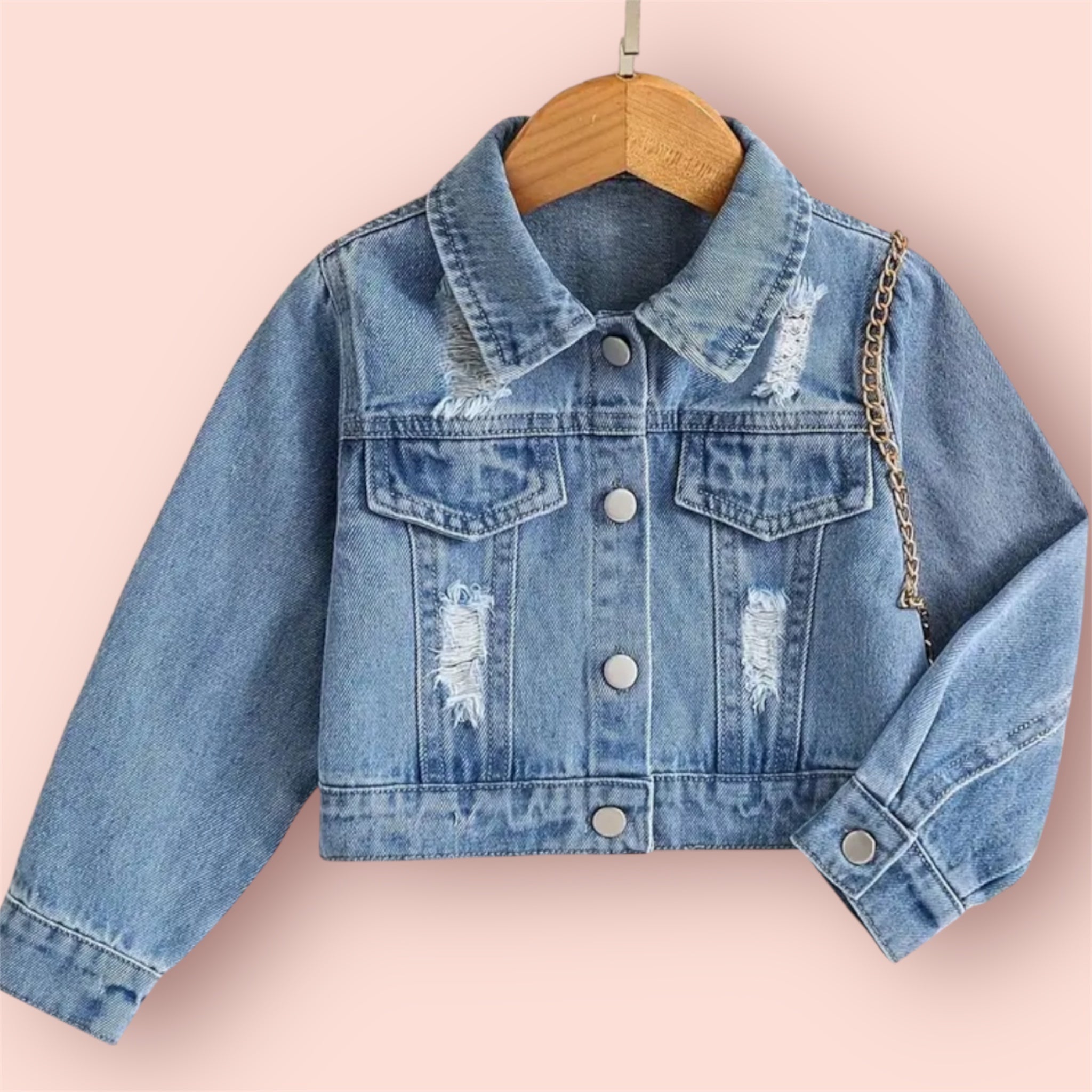 Blue alien denim jacket personalised
