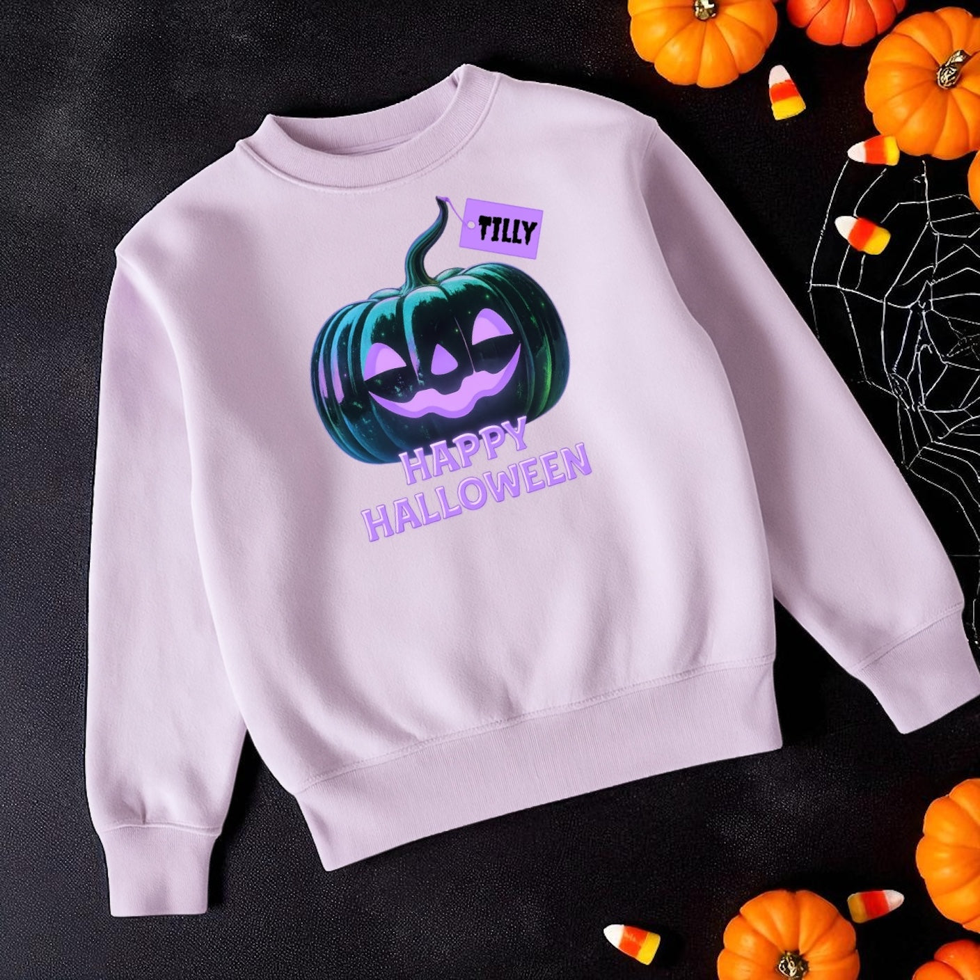 Purple pumpkin sweatshirt