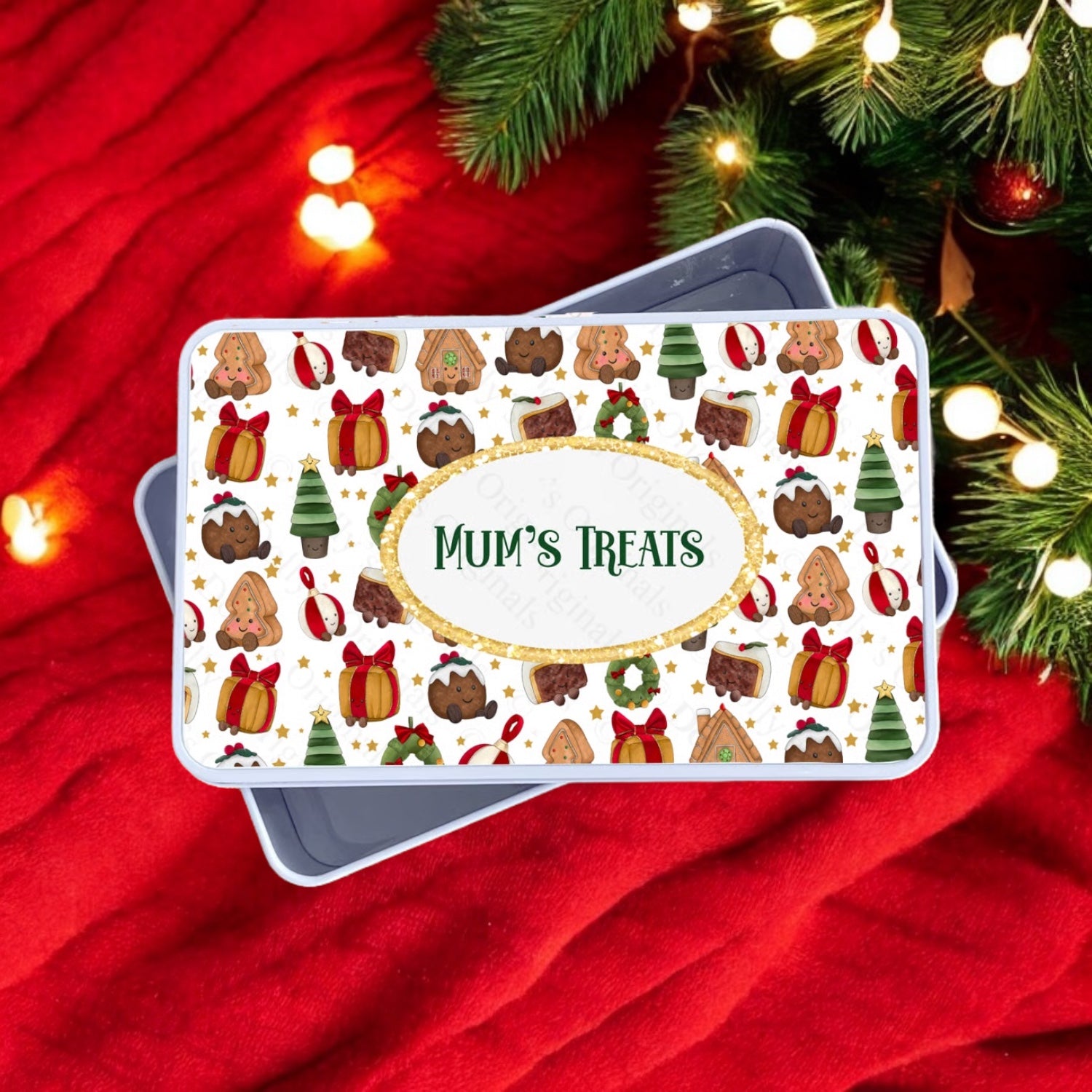 Personalised Christmas cuties tin