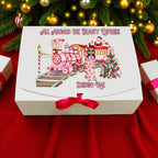 Older girl Red stripped express train girl Christmas gift box