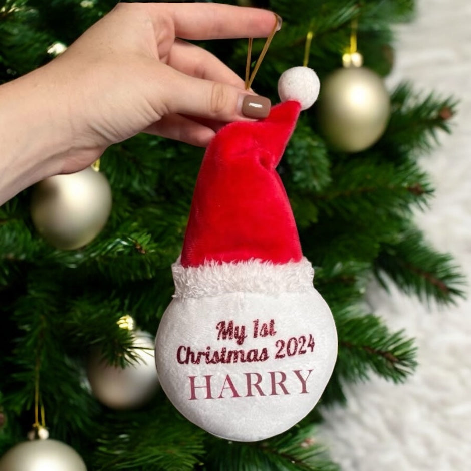 Plush freestyle santa bauble