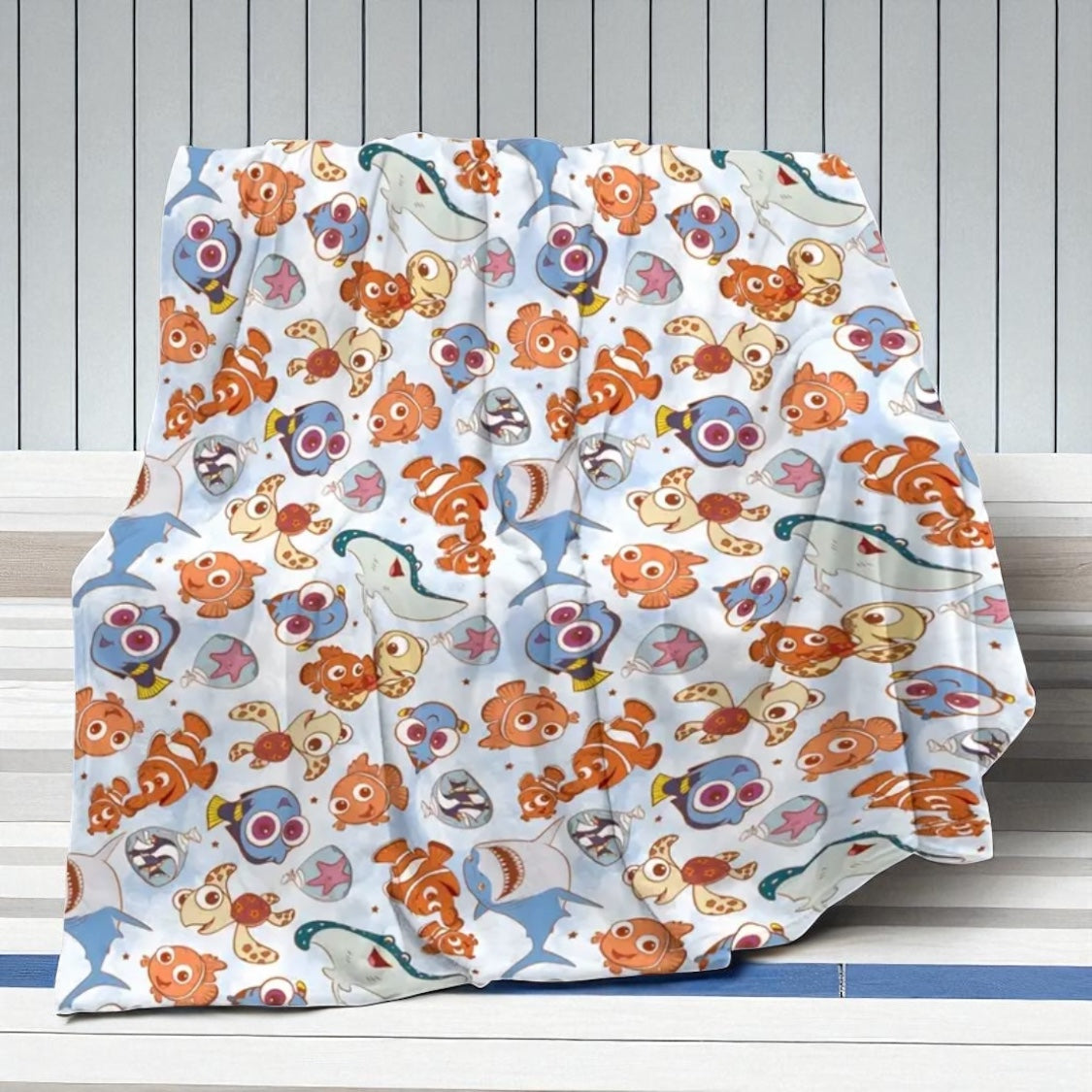 Fish friends fleece blankets
