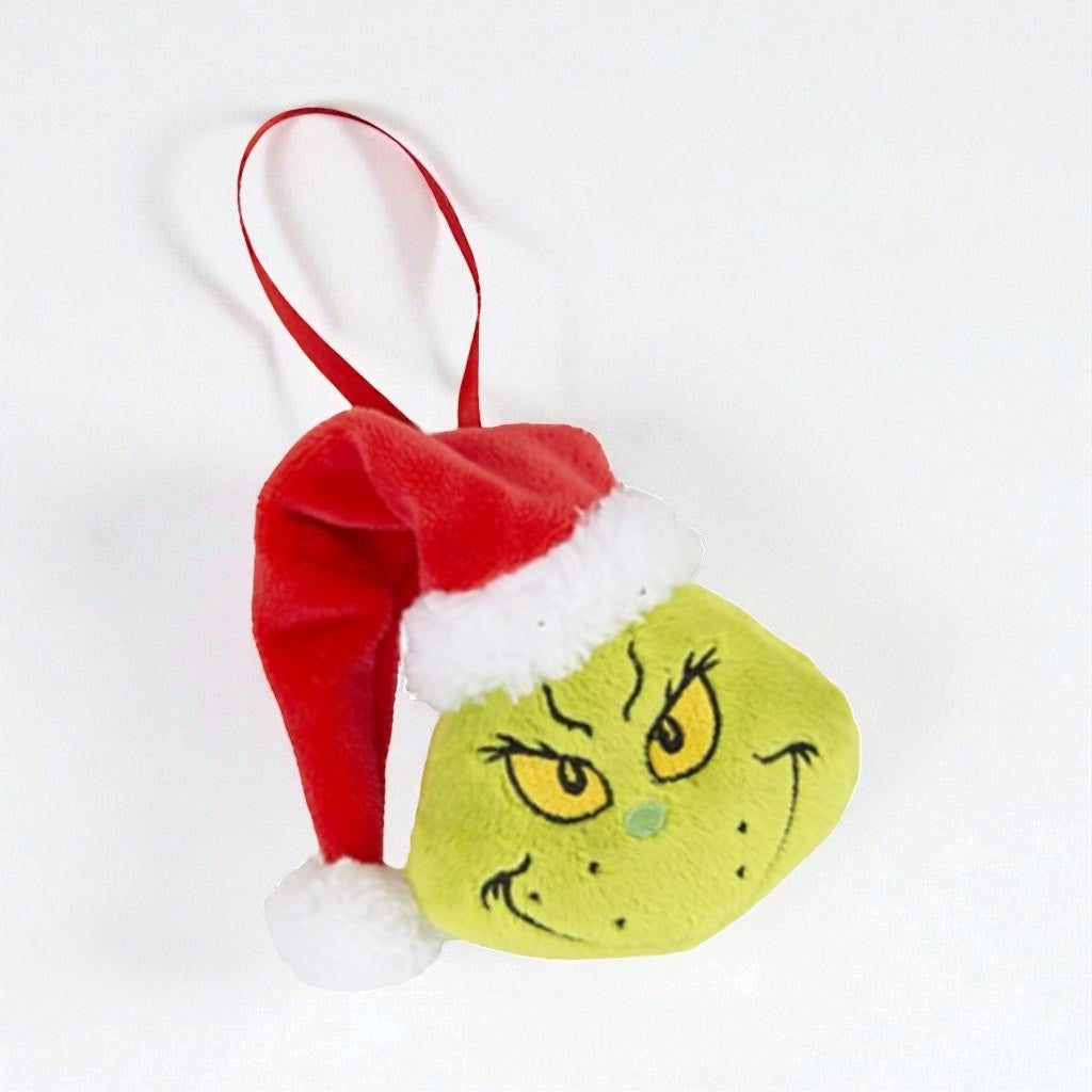 Grinch Head Fabric Tree Hanger 10cm