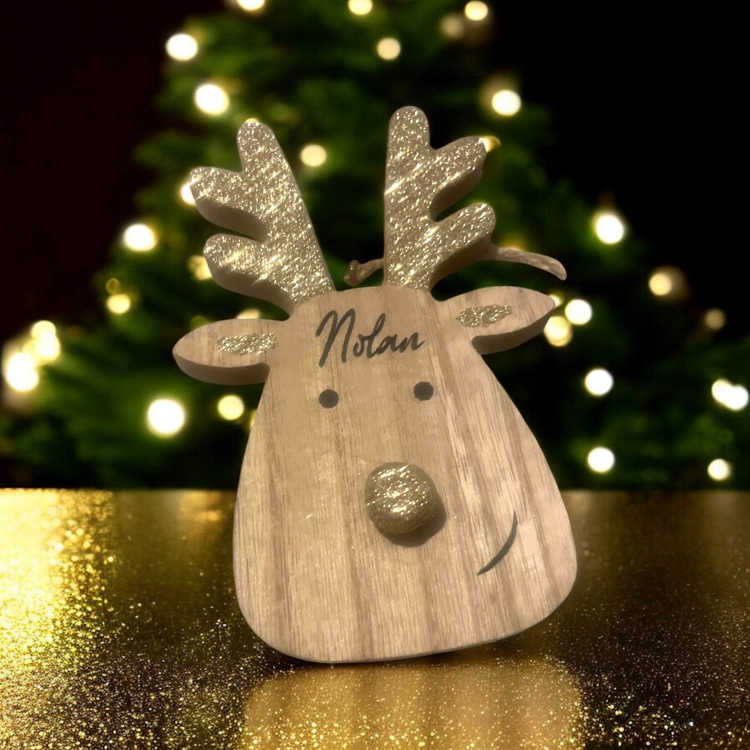 Personalised jingle reindeer 14cm