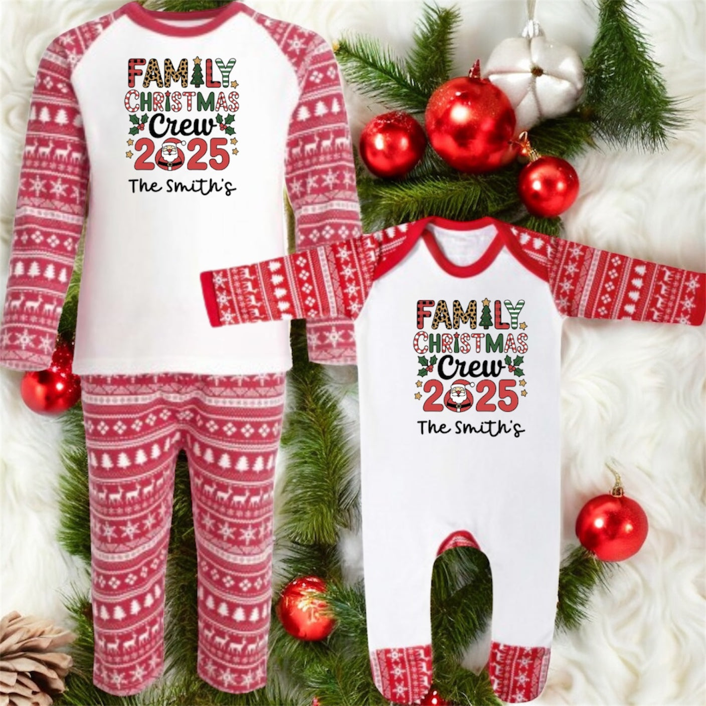 Kids christams crew pjs/romper