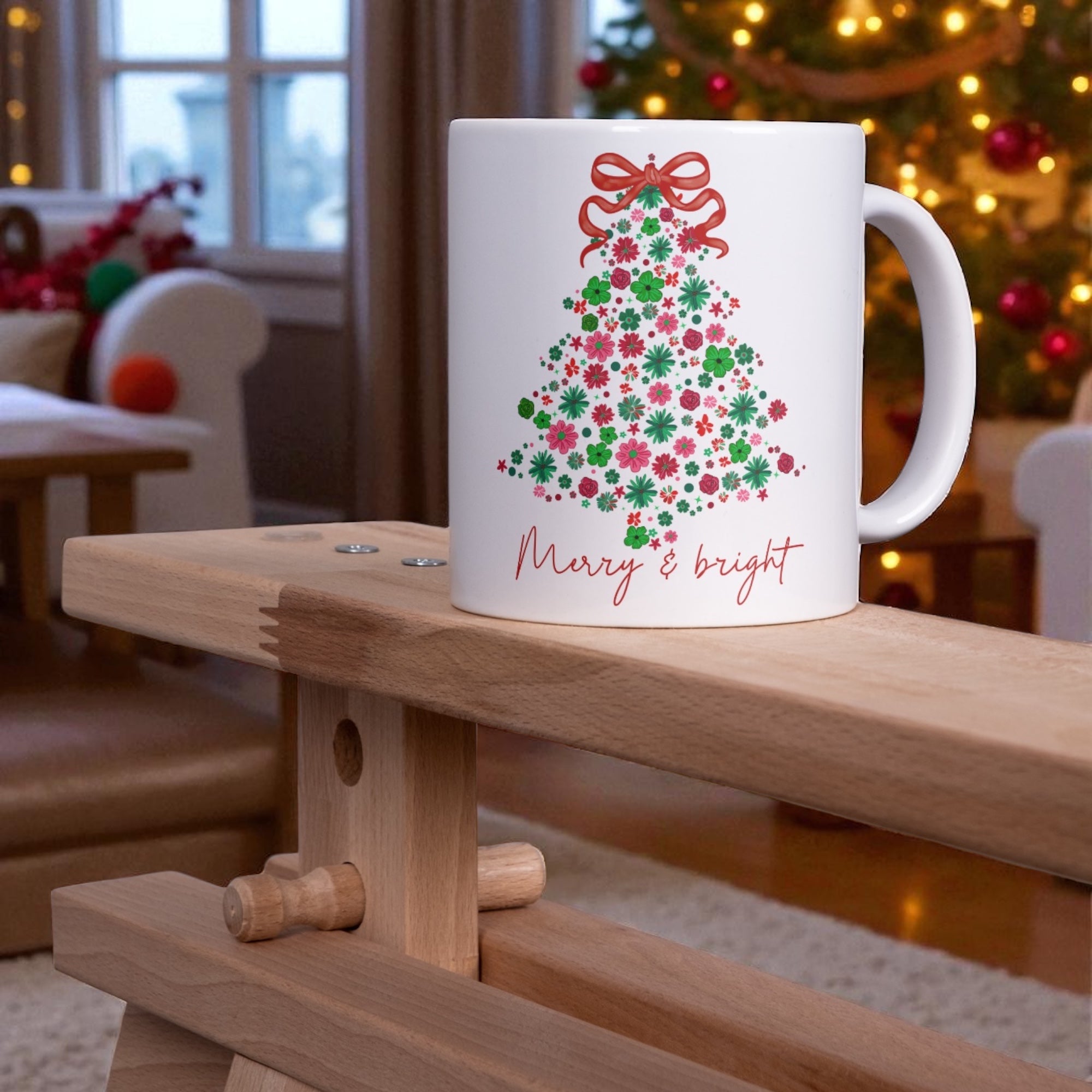 Merry and bright  11oz mug