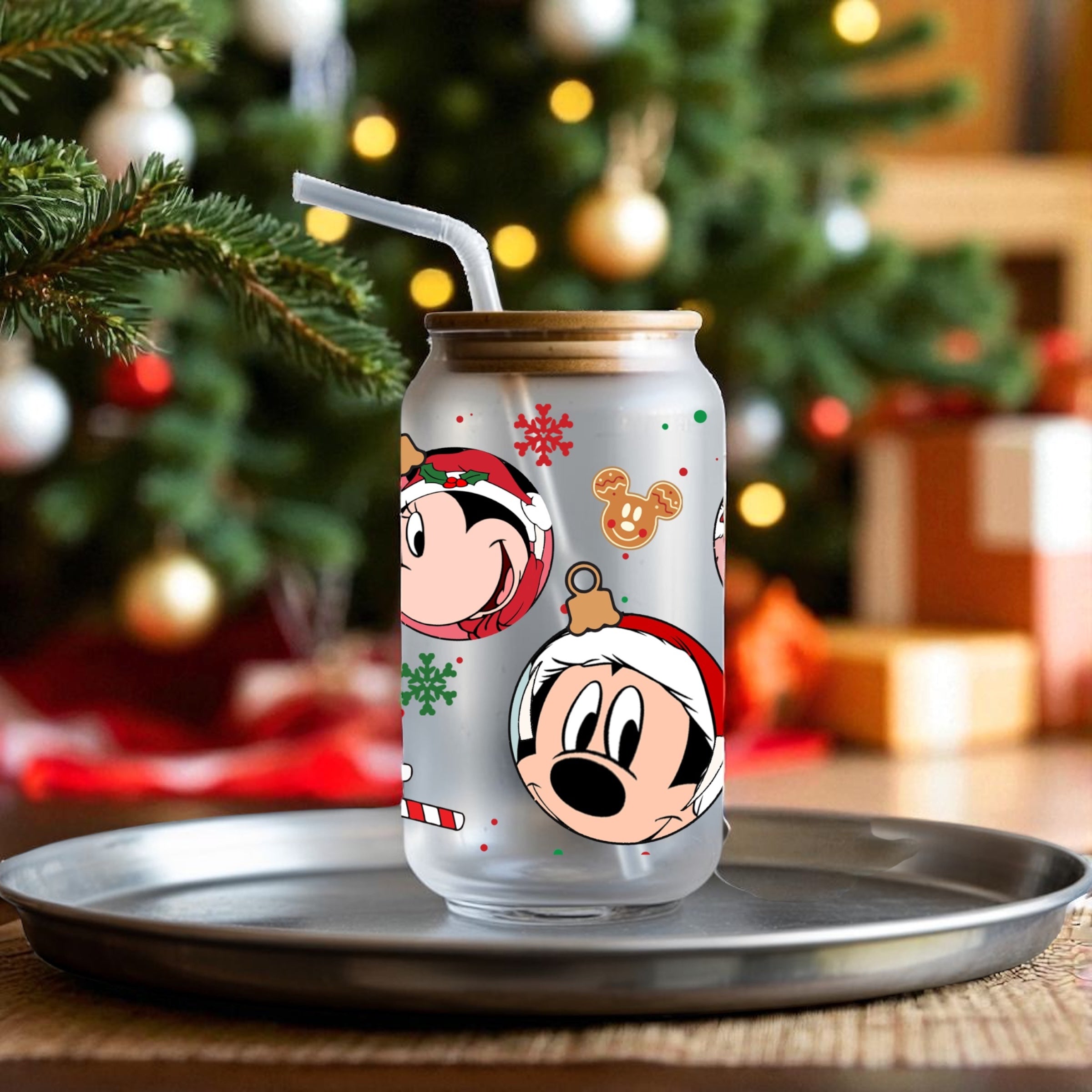 Mouse bauble 16oz Libby glass can