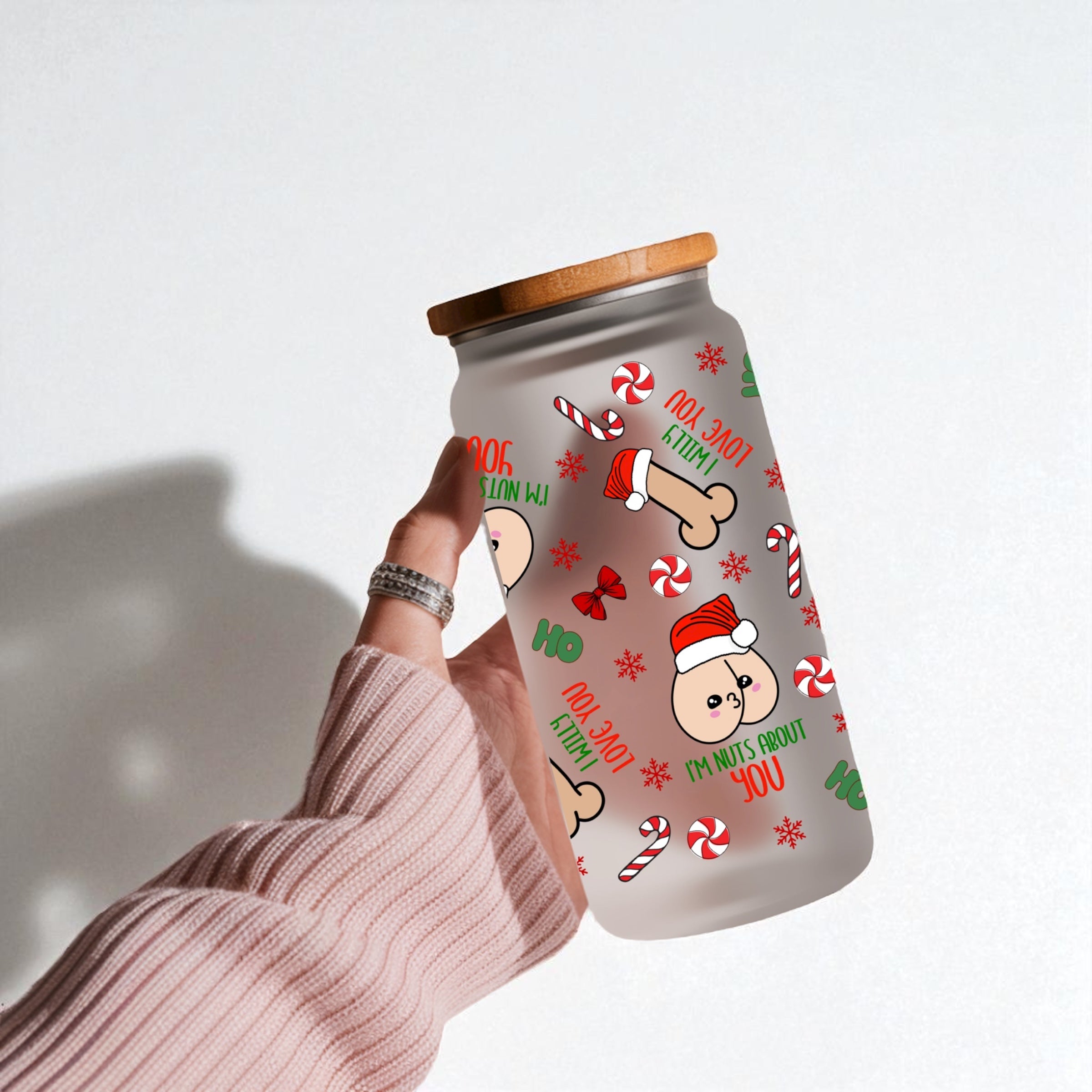 I Willy love you 16oz Libby glass can