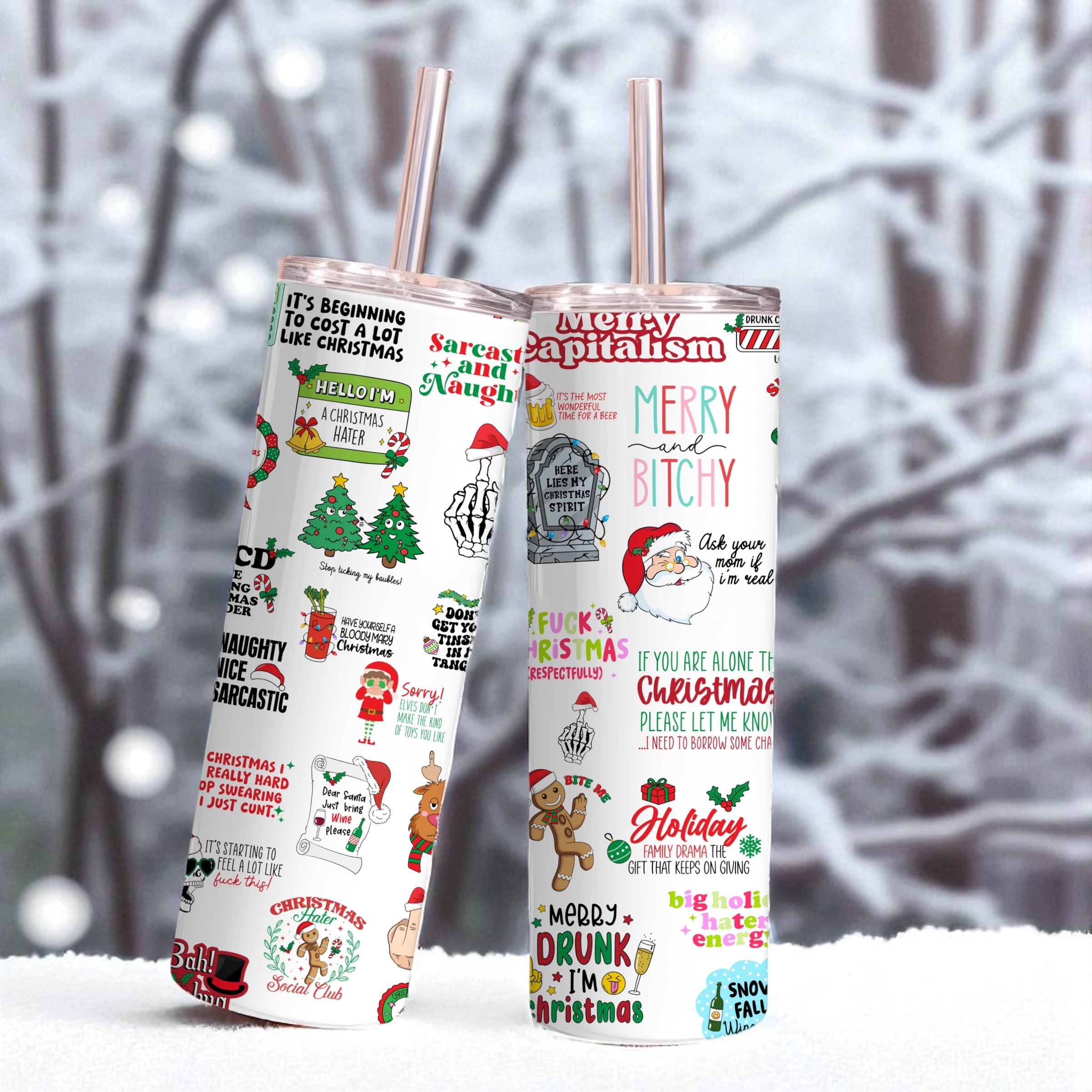Christmas sarcasm 20oz tumbler