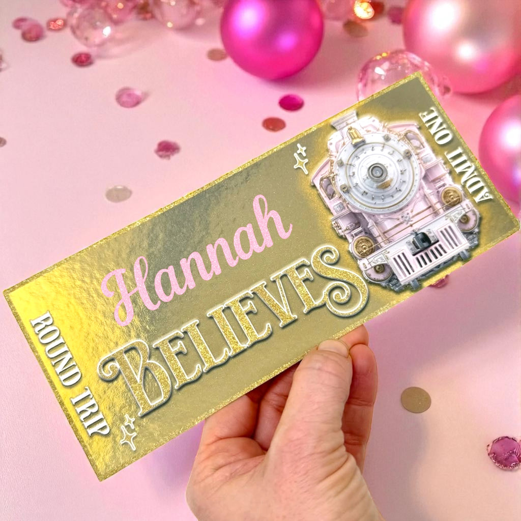 Golden believe ticket card