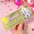 Golden believe ticket card