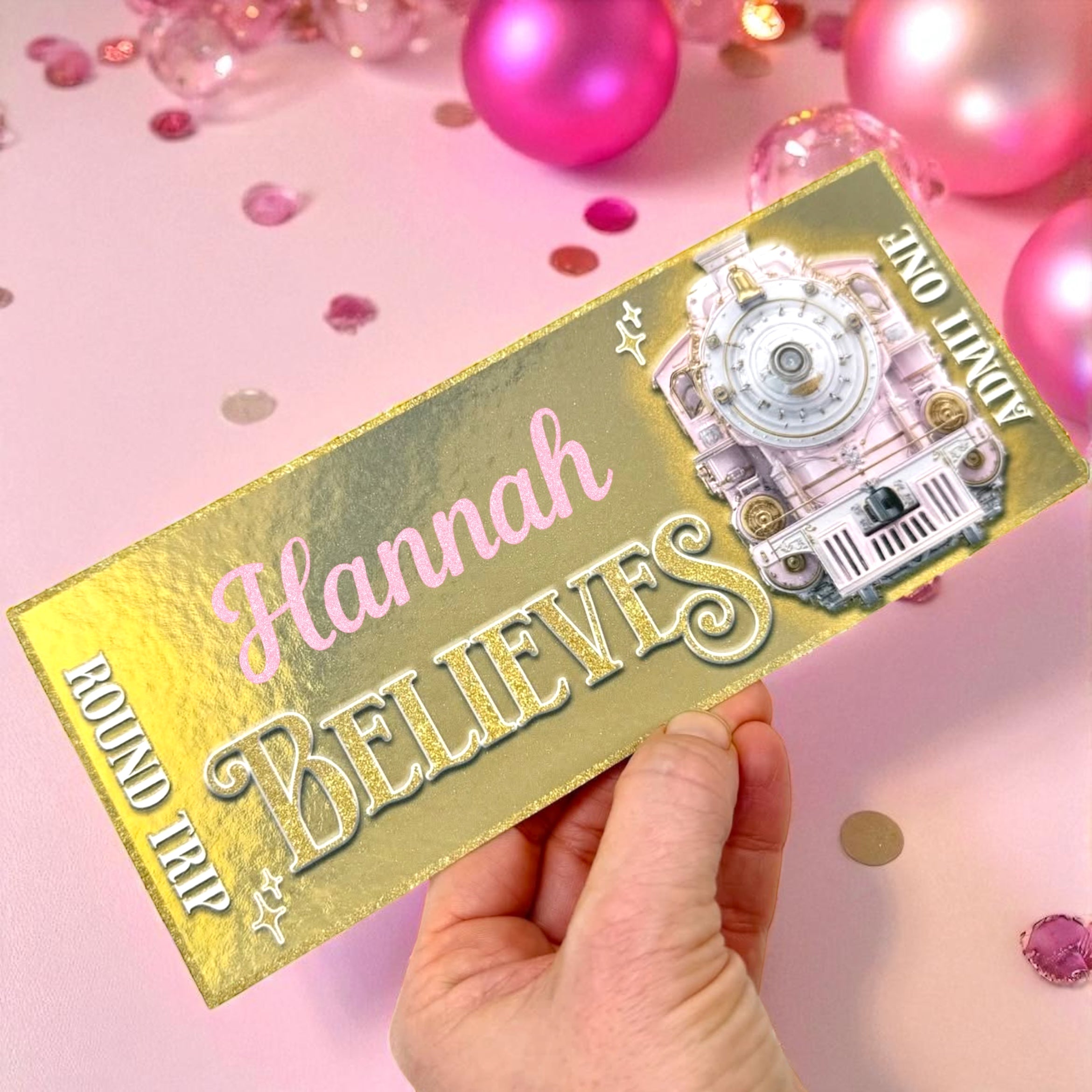 Golden believe ticket card