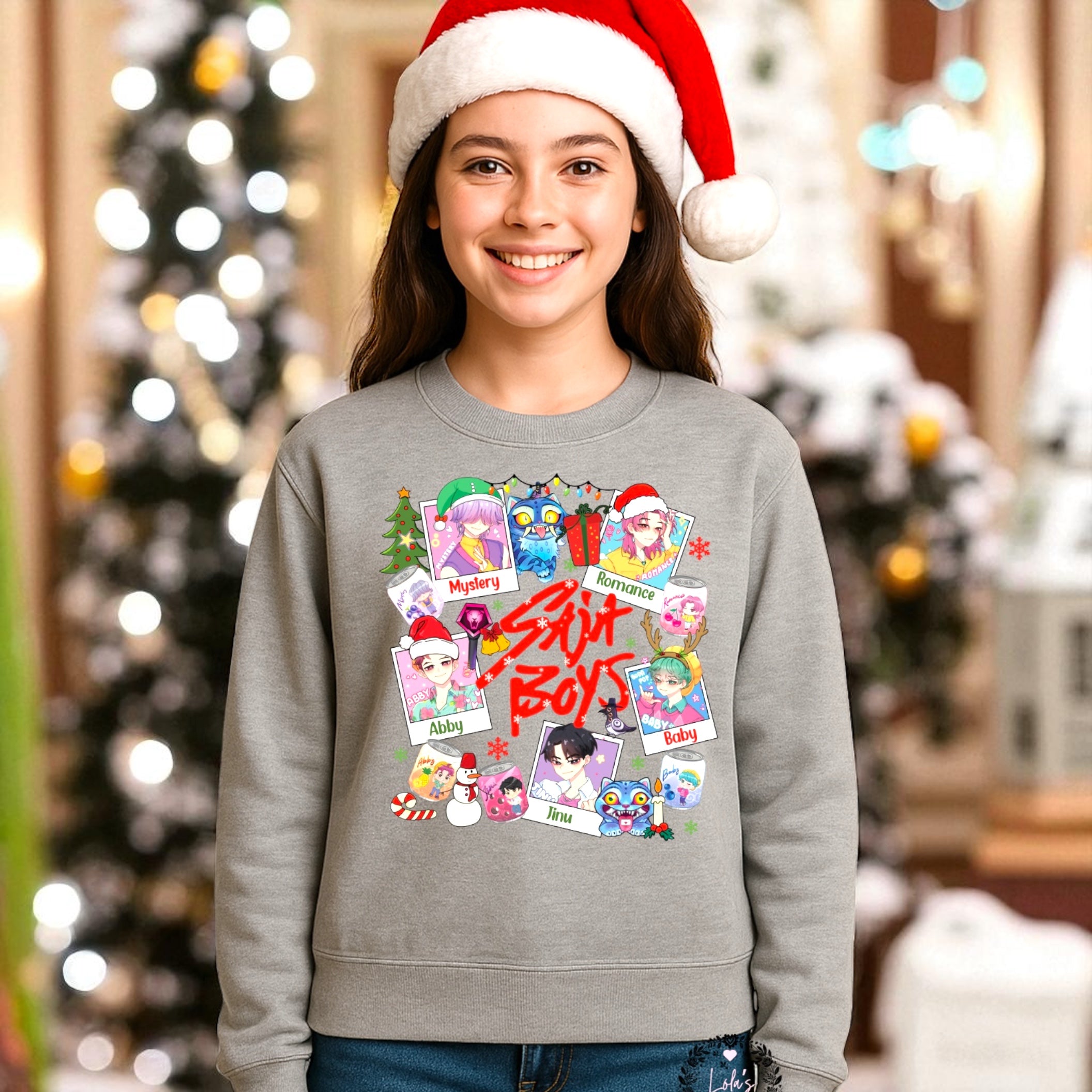 Sj boy Christmas sweatshirt grey