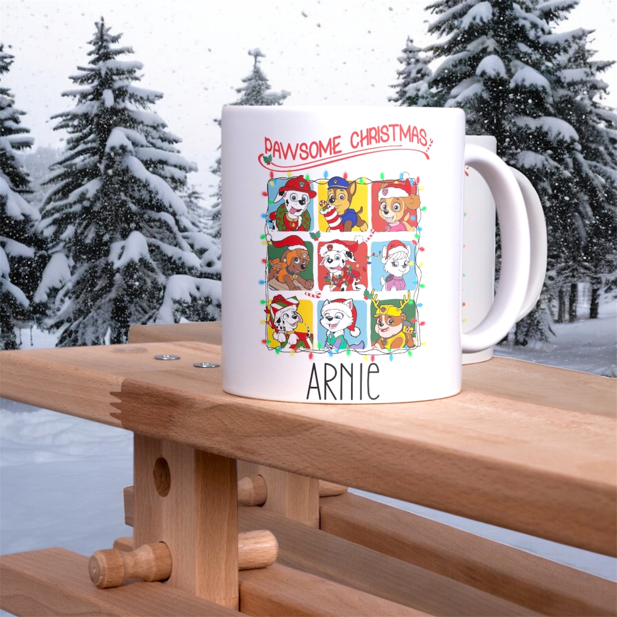 Pawsome Christmas dog mug