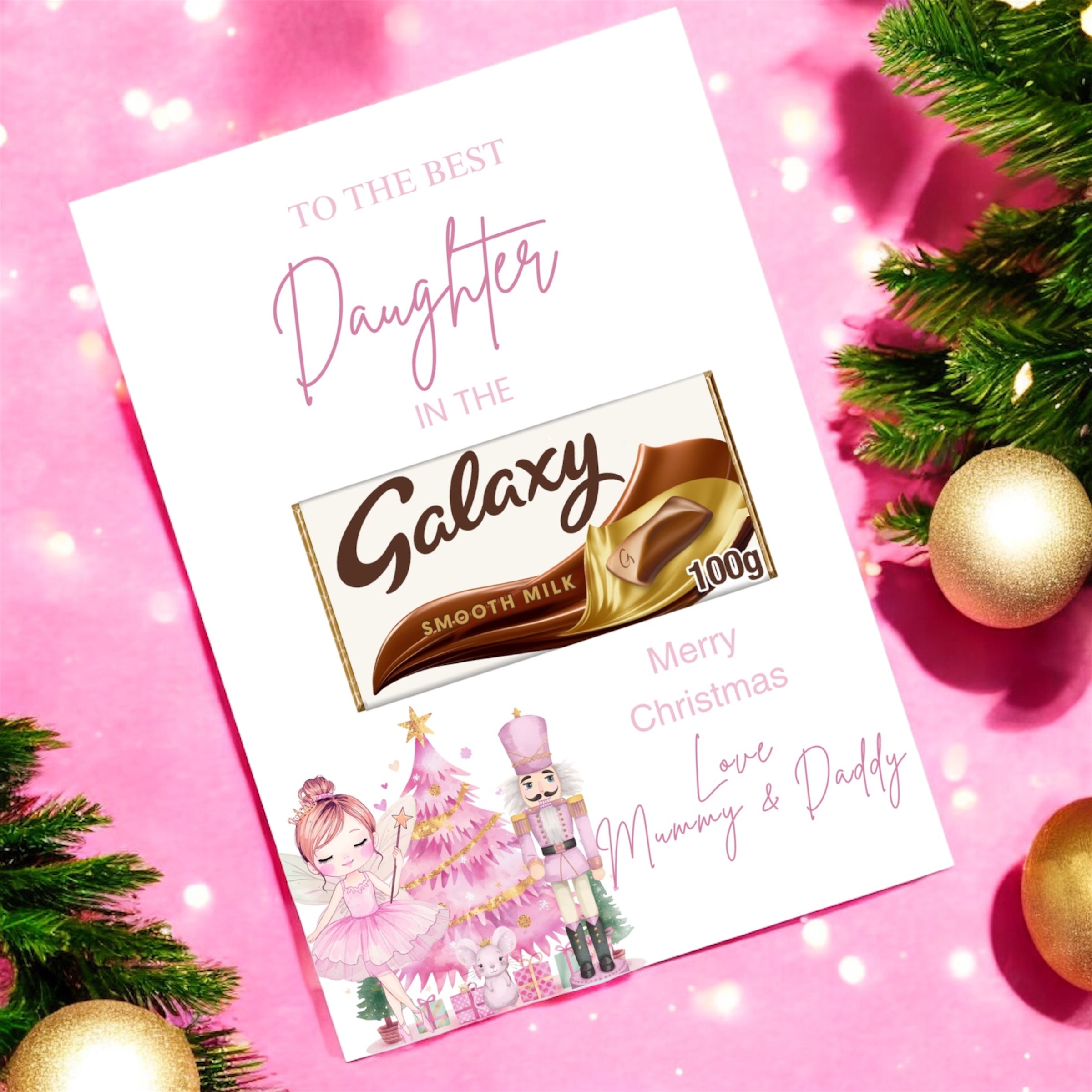 Personalised Christmas fairy and friends galaxy board