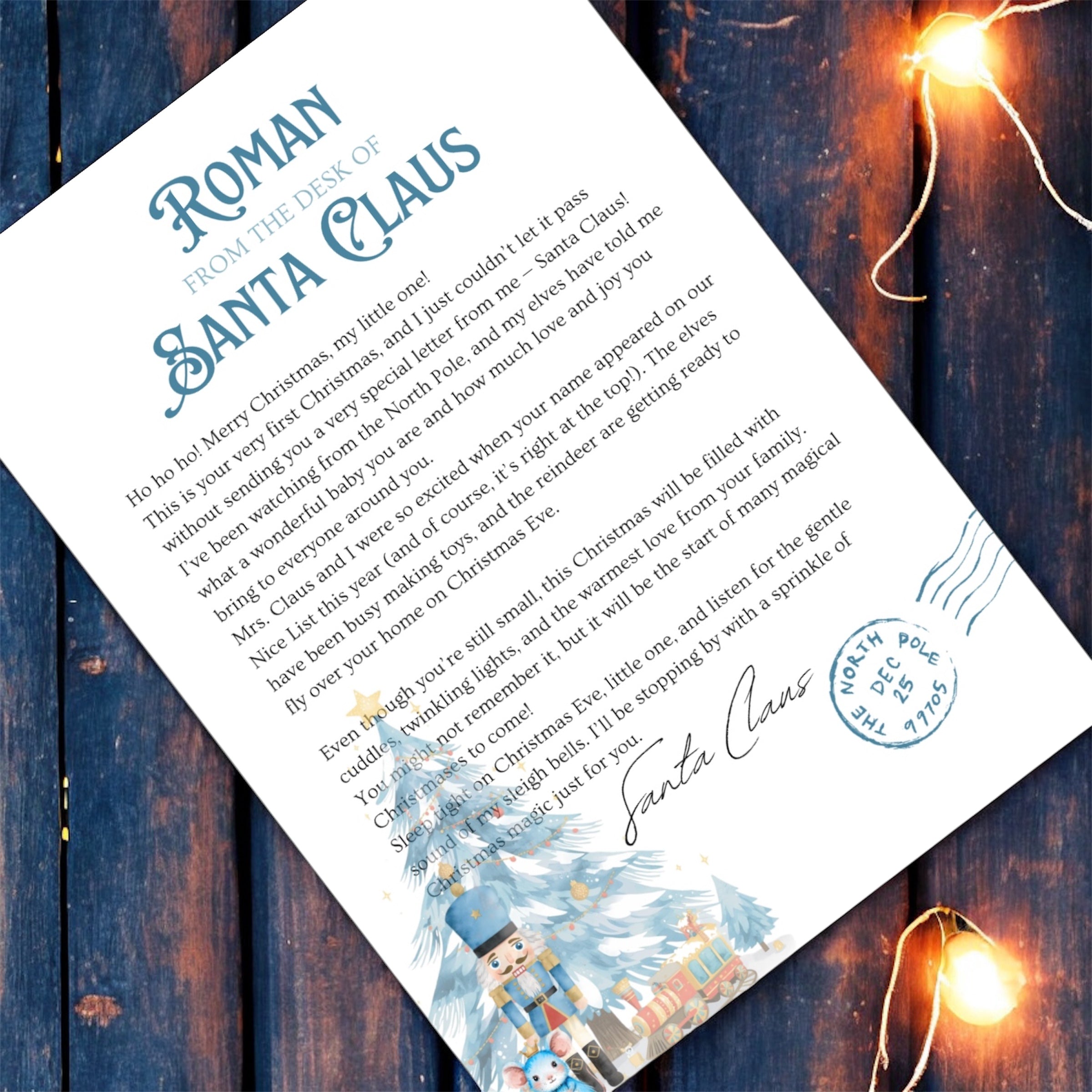 My first letter from Santa nutcracker theme