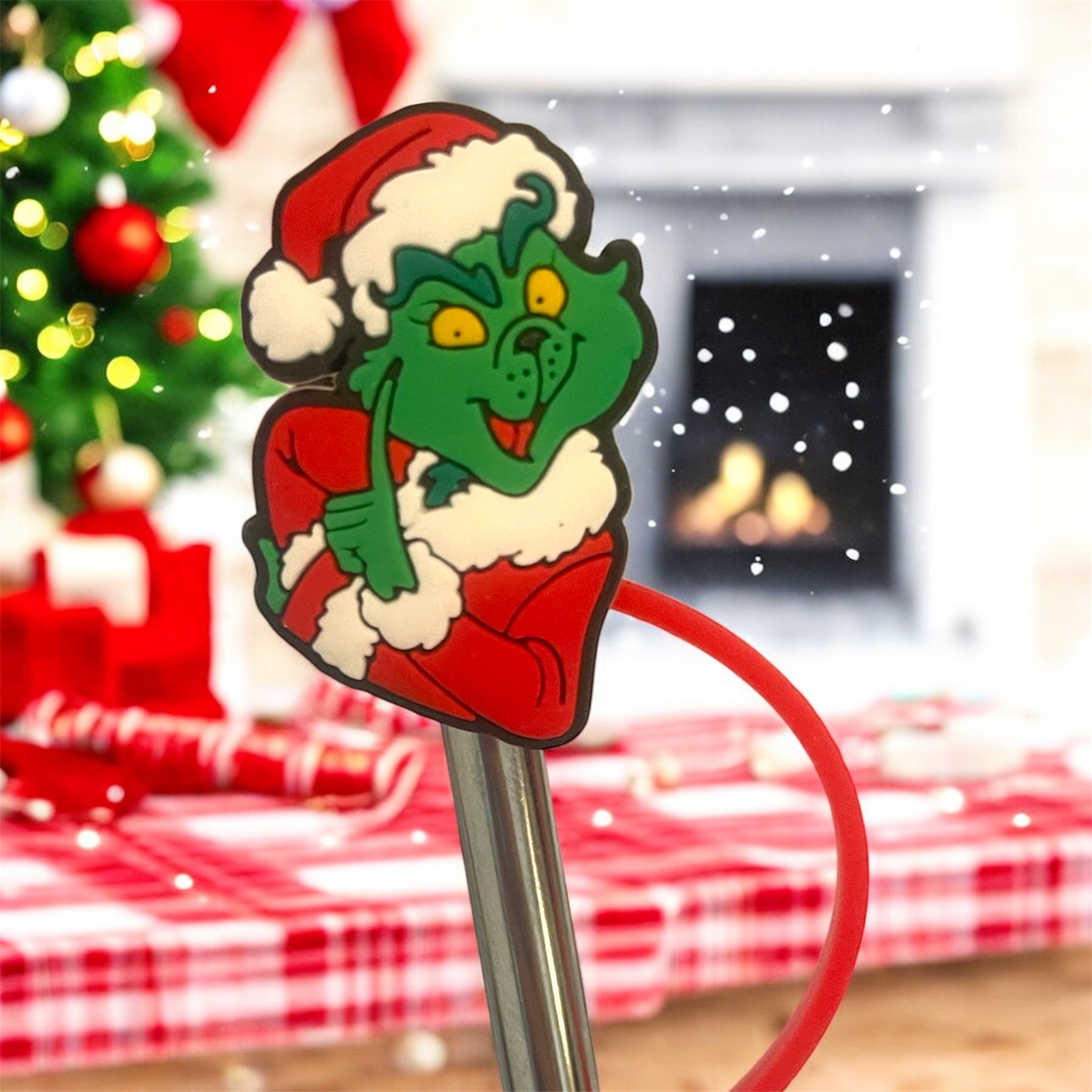 Mean one Christmas straw topper