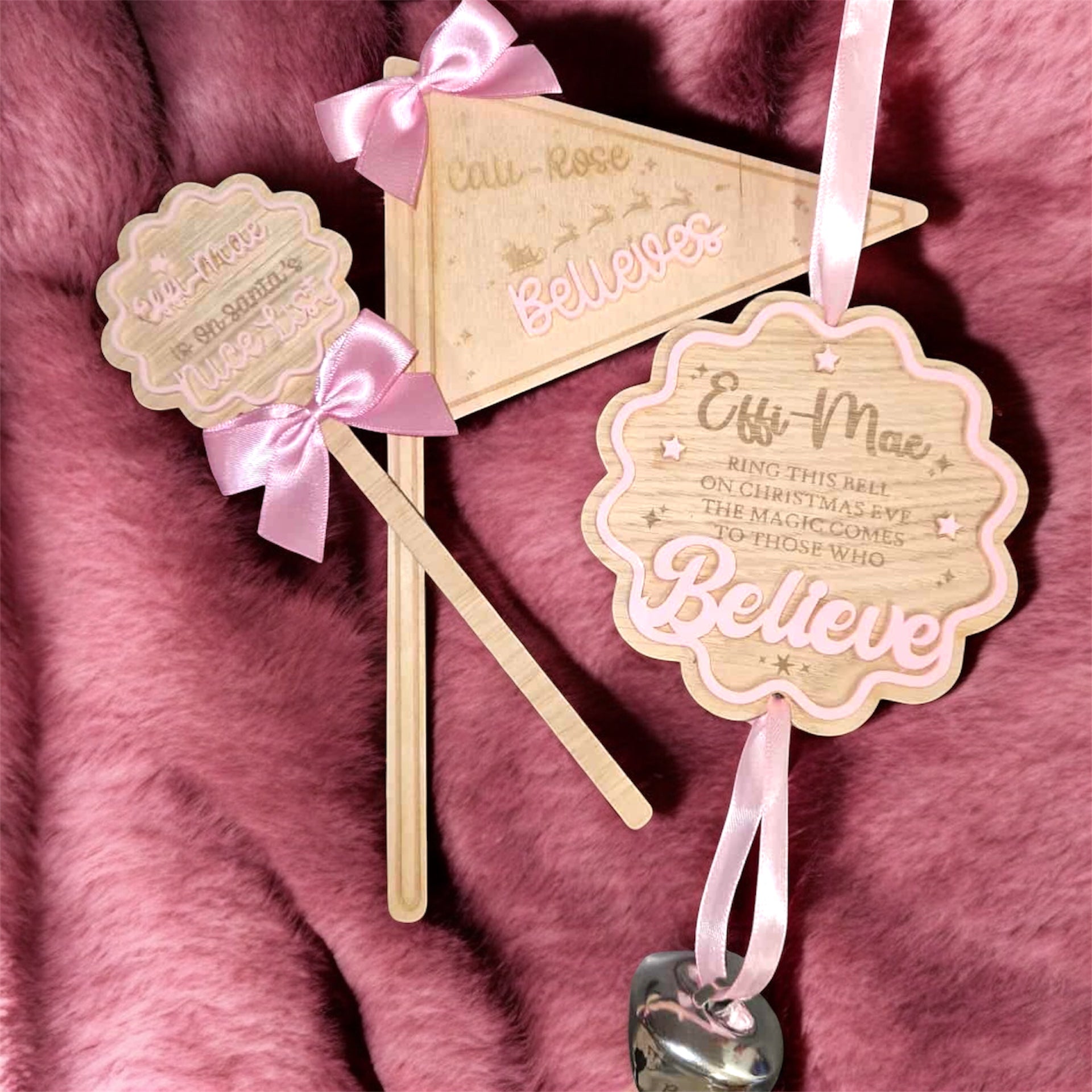 Personalised wooden nice list wand