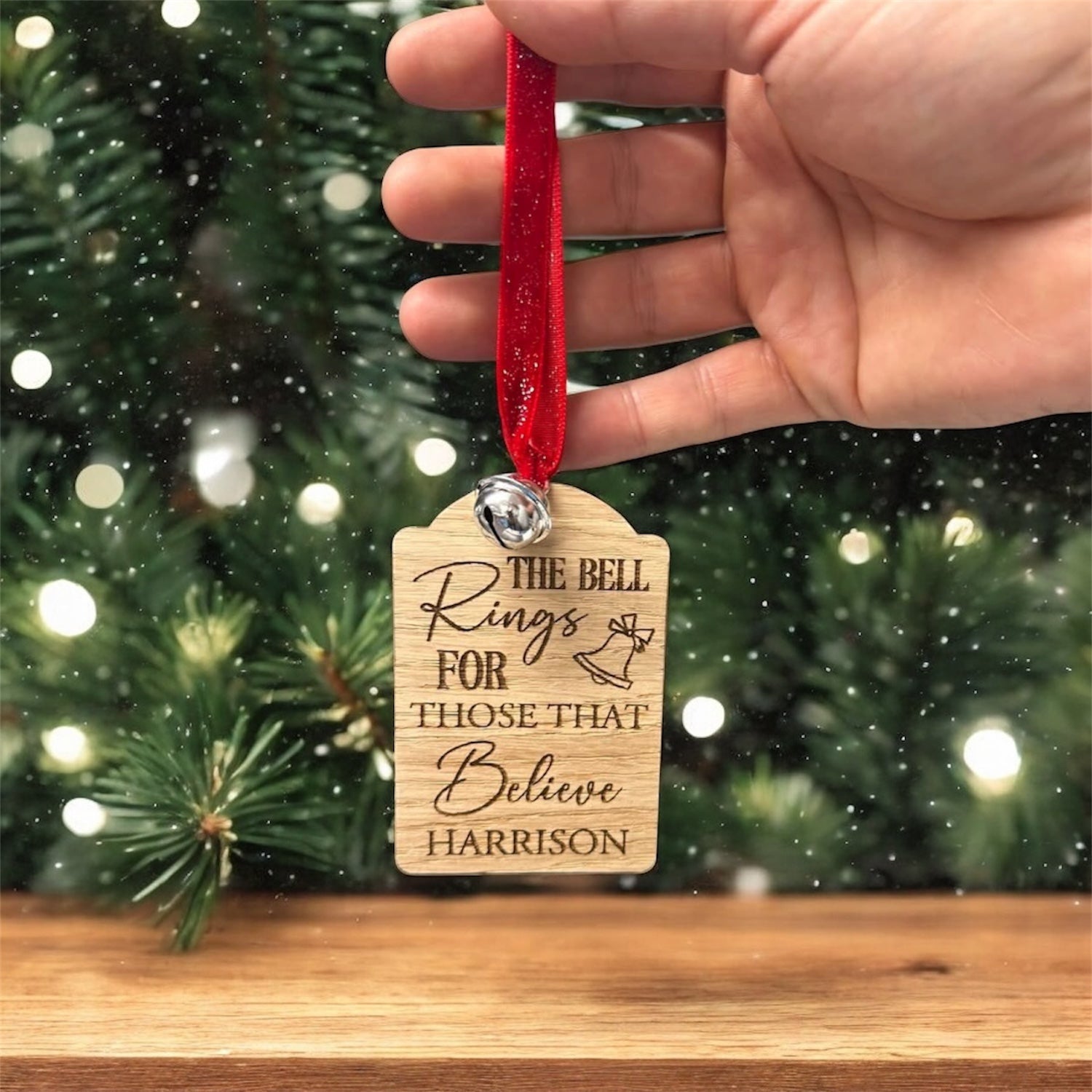 This Bell Rings for Those Who Believe” Christmas Bauble