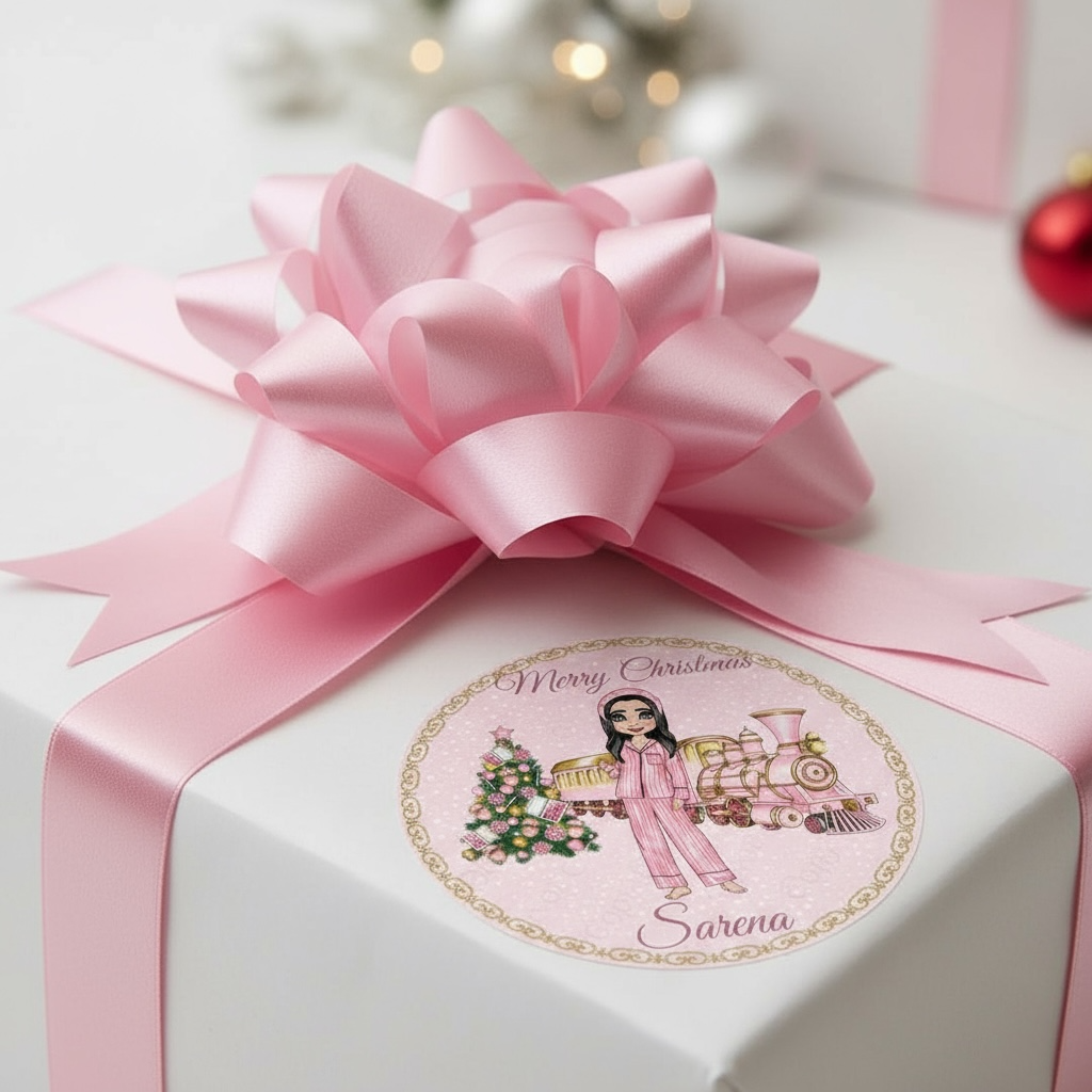 UV Stickers - Girl Pink Train Dolly older