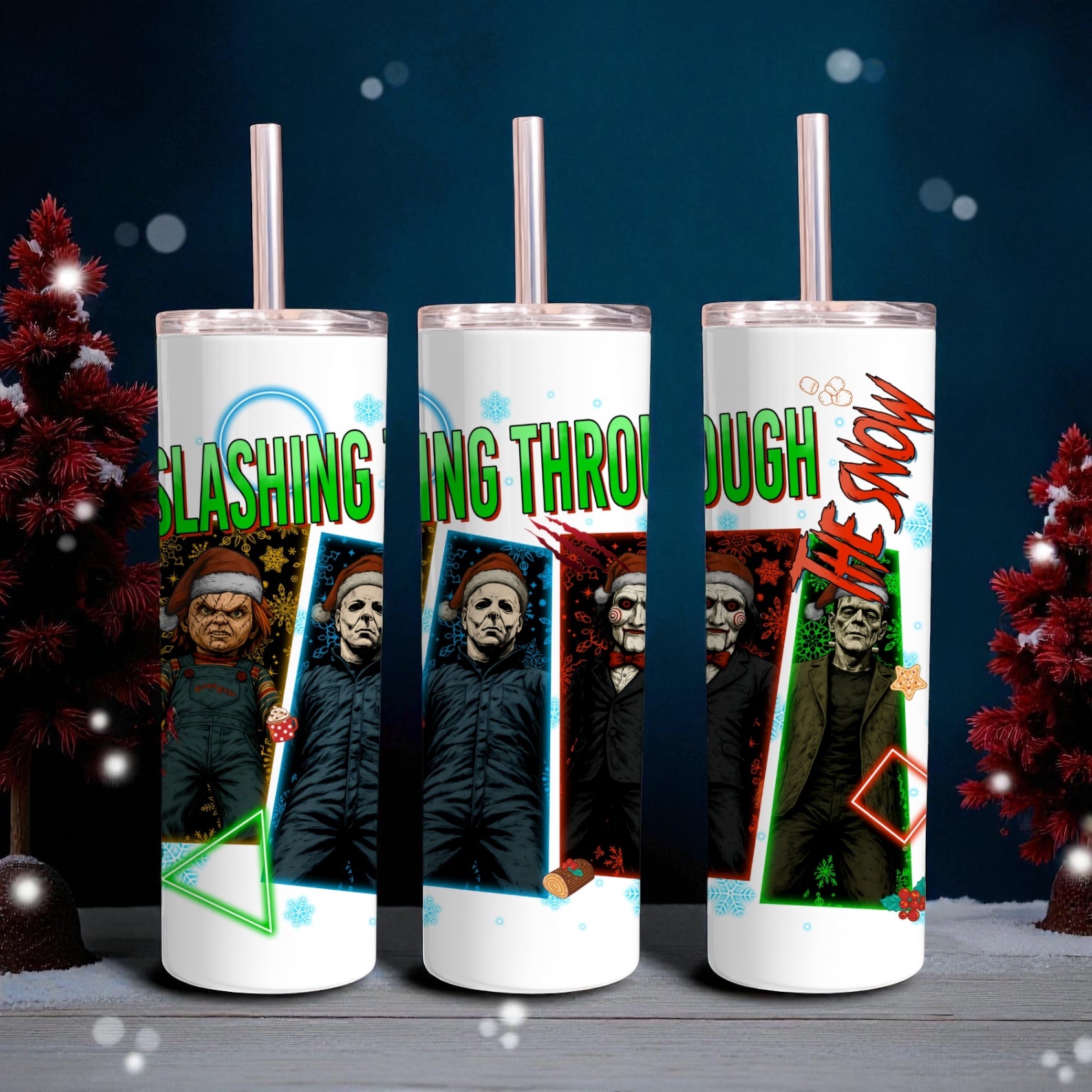 Slashing through the snow 20oz tumbler