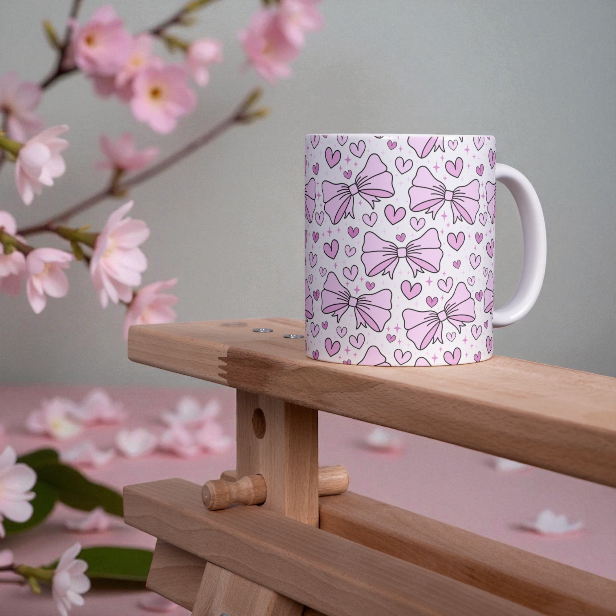 Pink bows 11oz mug