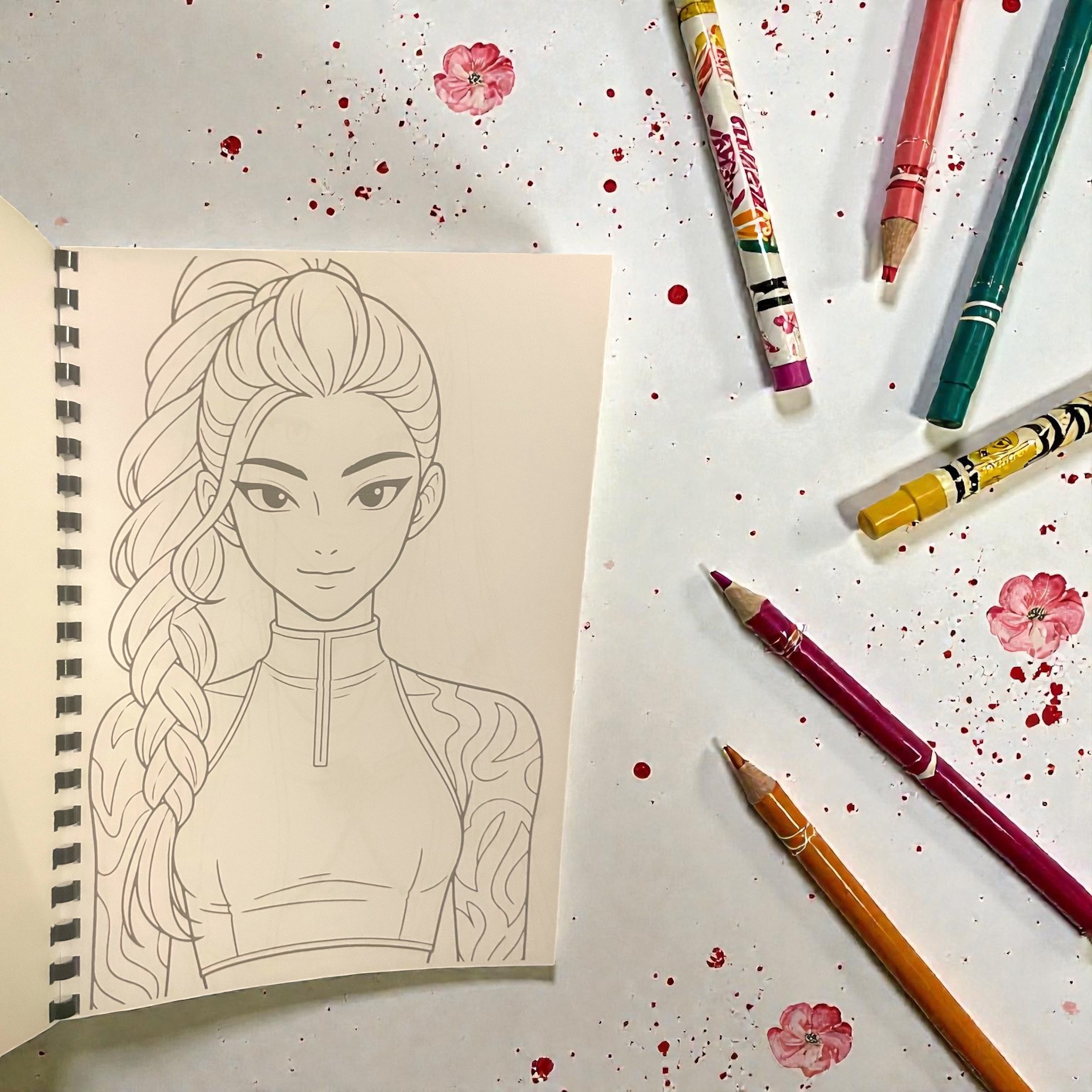 K Pop a4 colouring book