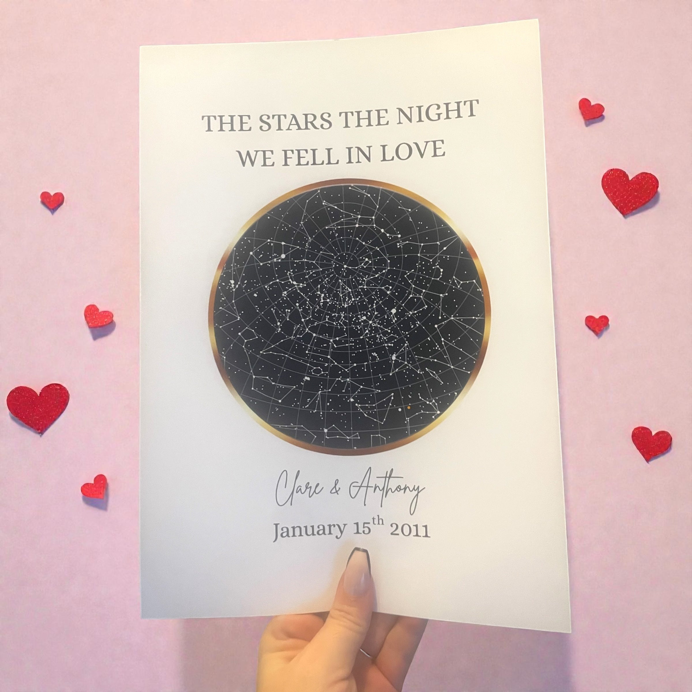 The stars the night we fell in love a4 print