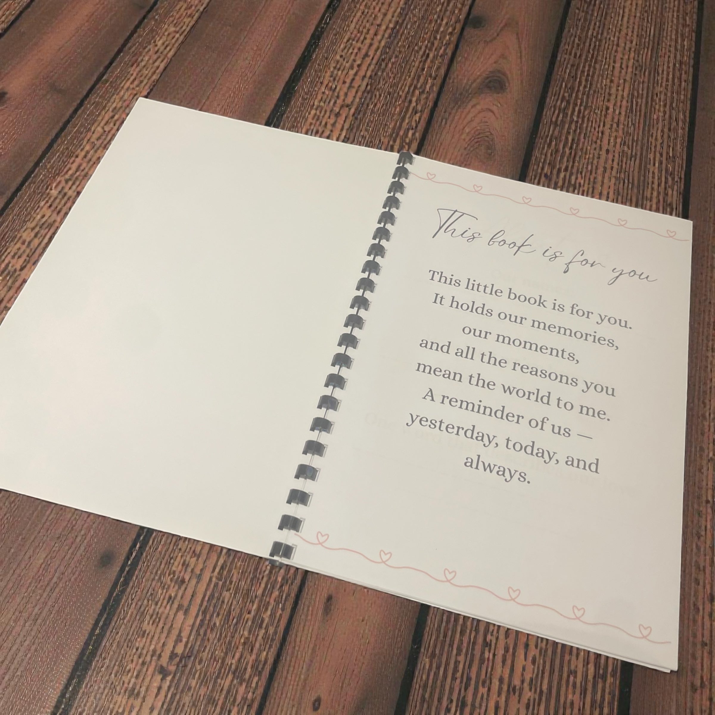 16 page love story book