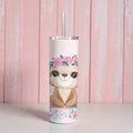 Flower sloth girlie 20oz tumbler