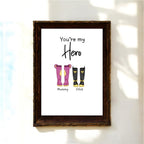 My/Our hero welly print